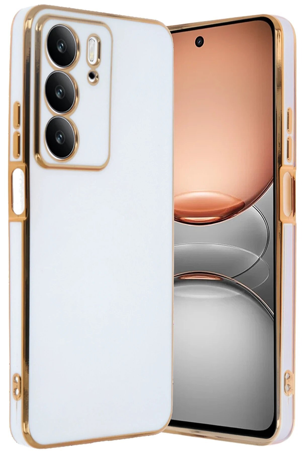 CepteToptan Realme C75 4G Kılıf Volet Silikon - Beyaz - DROPX6404-1227