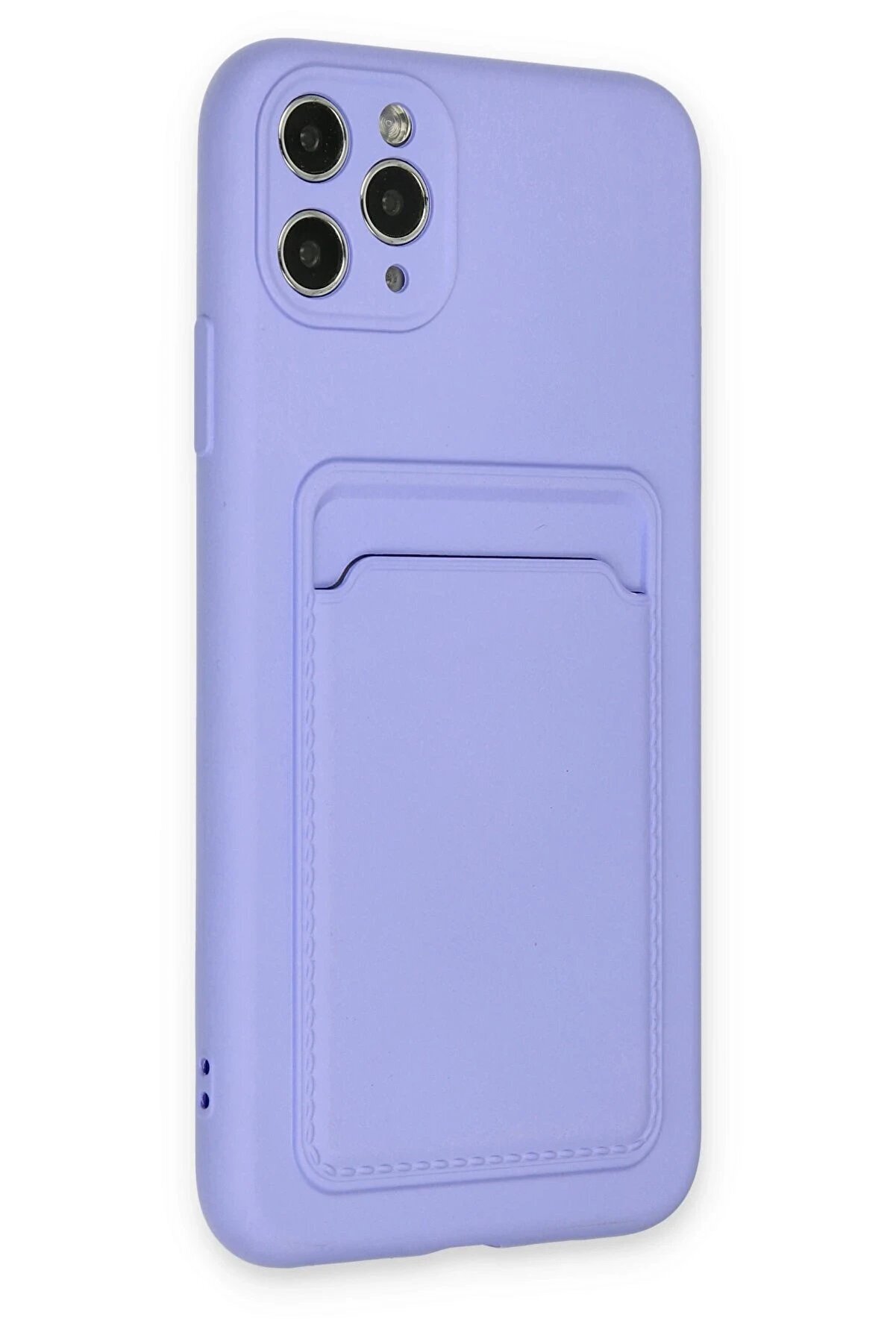 İphone 11 Pro Max Kılıf Kelvi̇n Kartvi̇zi̇tli̇ Si̇li̇kon - Li̇la - Dropx4664-5375
