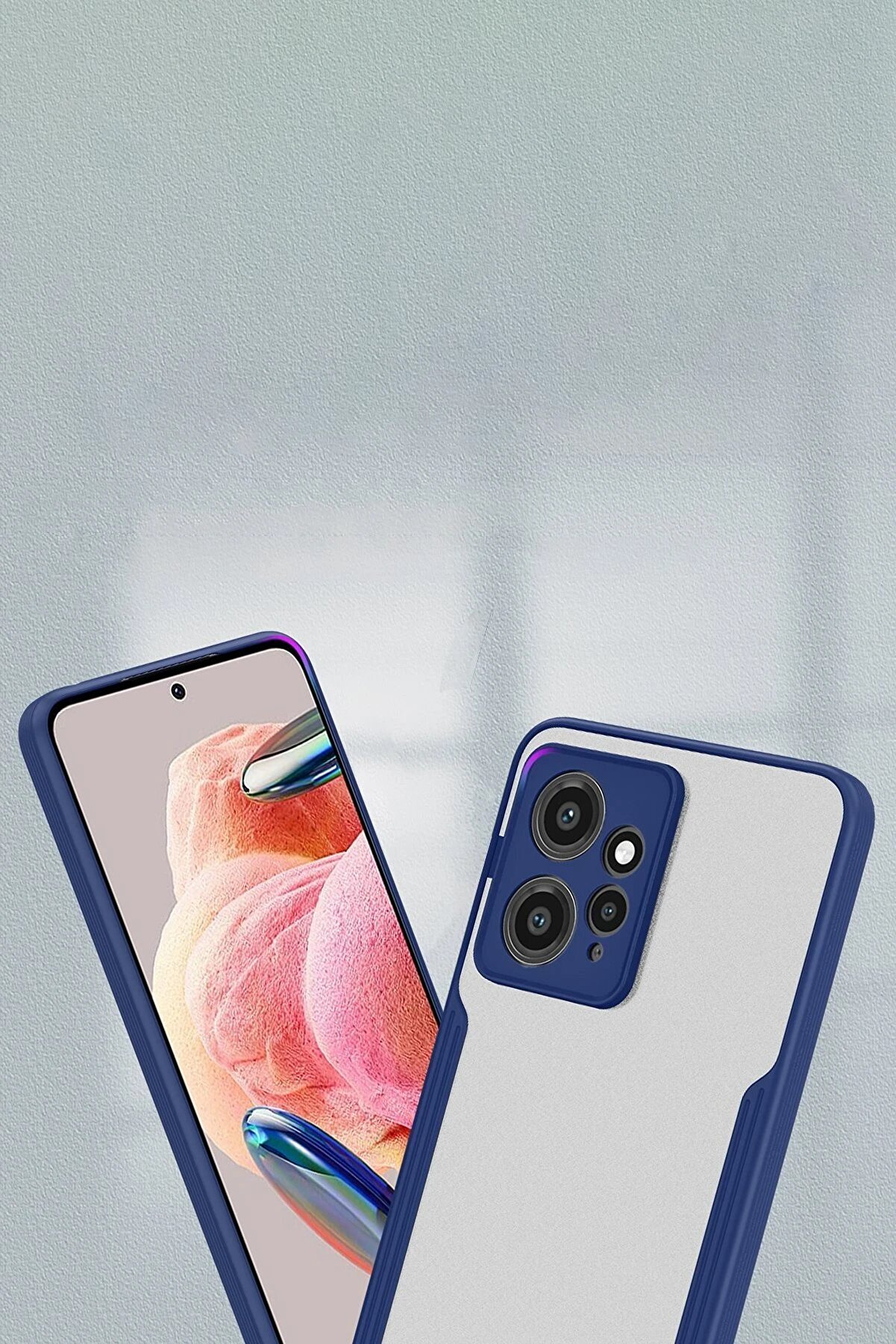 Xi̇aomi̇ Redmi̇ Note 12 4G Kılıf Plati̇n Si̇li̇kon - Mavi̇ - Dropx5343-3879