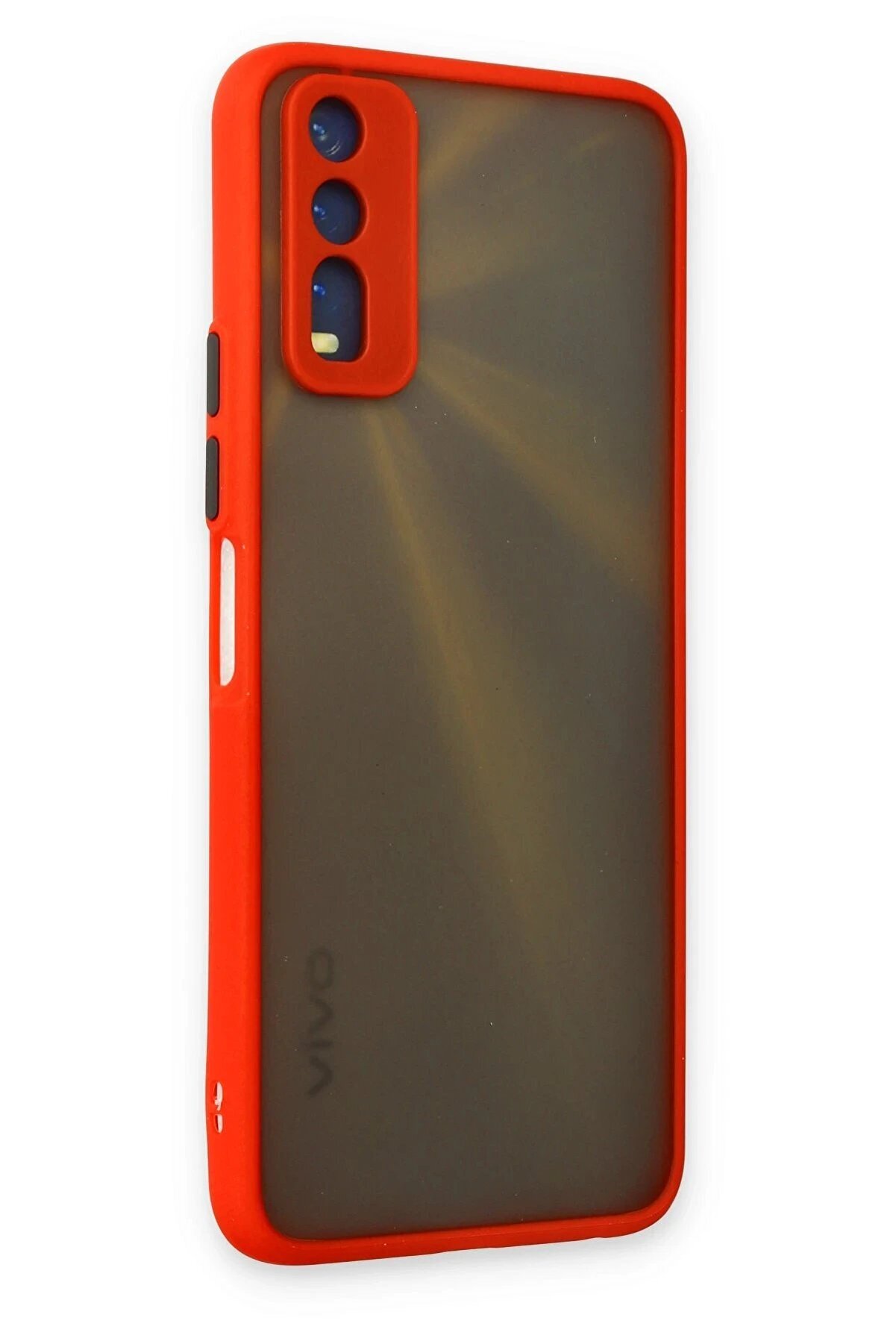 Vi̇vo Y11S Kılıf Montreal Si̇li̇kon Kapak - Kırmızı - Dropx4329-5421