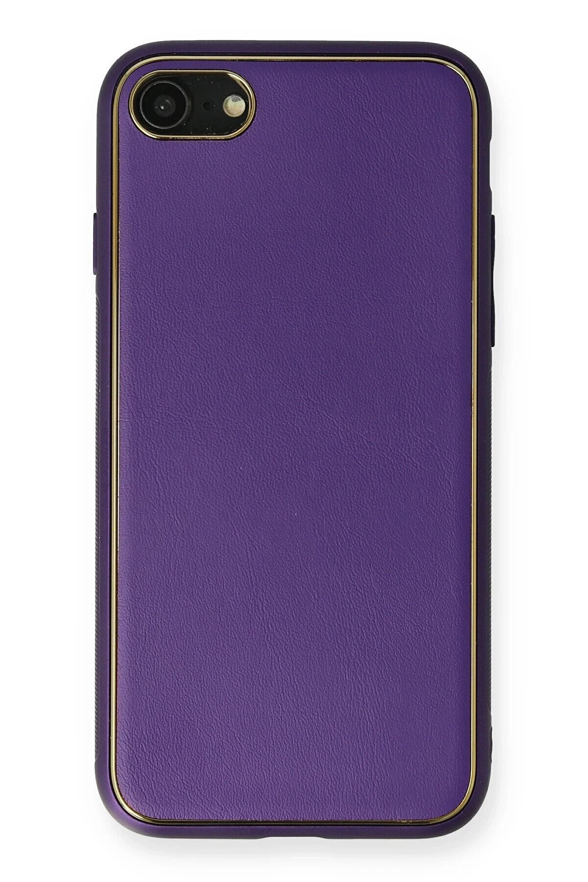 CepteToptan iPhone 7 Kılıf Coco Deri Silikon Kapak - Mor - DROPX8200-6723