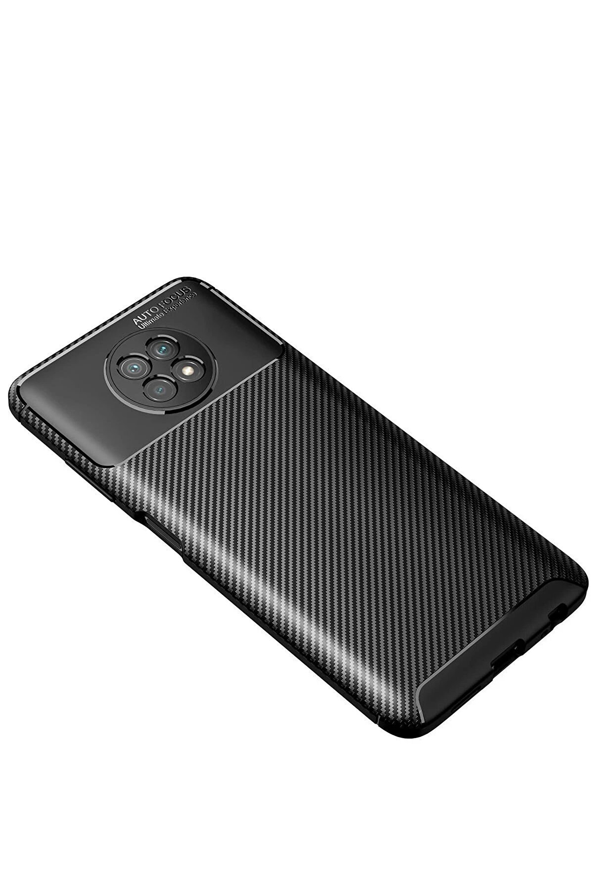 Xi̇aomi̇ Redmi̇ Note 9 5G Kılıf Auto Focus Karbon Kapak - Si̇yah - Dropx2297-2675