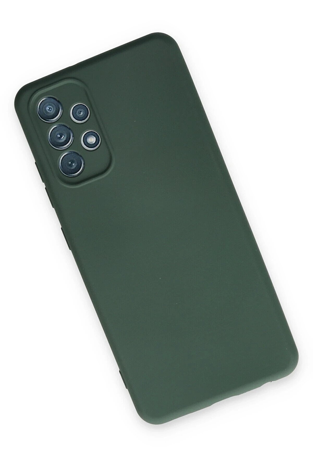 Samsung Galaxy A13 4G Kılıf Nano İ&ccedil;i̇ Kadi̇fe Si̇li̇kon - Koyu Yeşi̇l - Dropx2540-5109