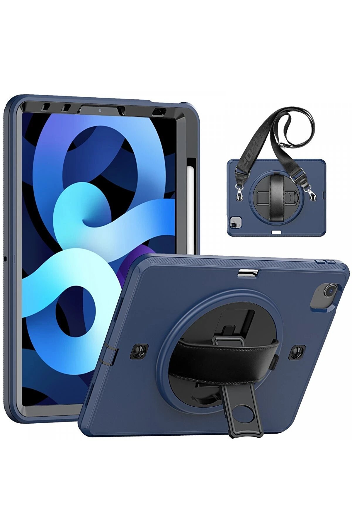 CepteToptan iPad Pro 11 (2020) Kılıf Strap-C Otterbox Tablet Kapak - Lacivert - DROPX9339-5154
