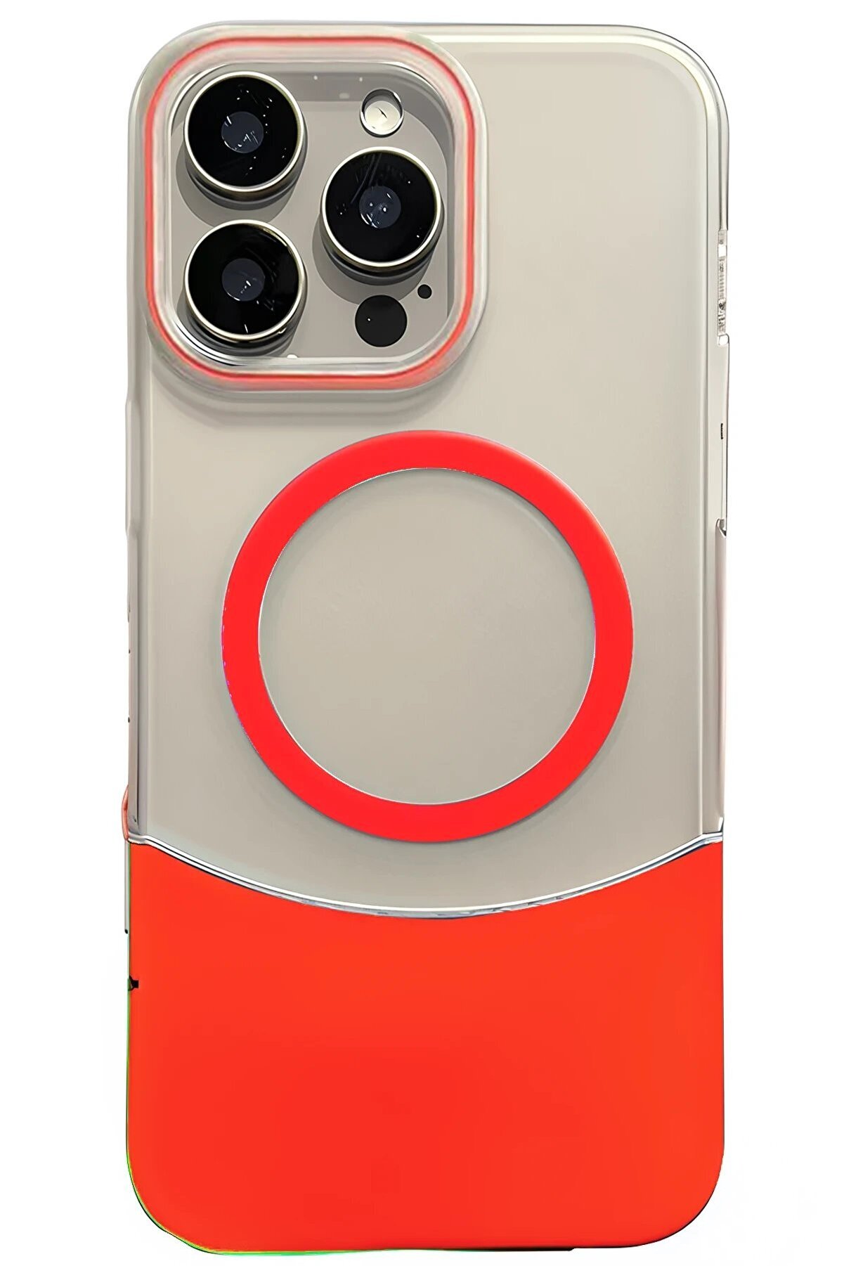 CepteToptan Apple iPhone 16 Pro Max Velar Magsafe Kapak - Kırmızı - DROPX5503-3895