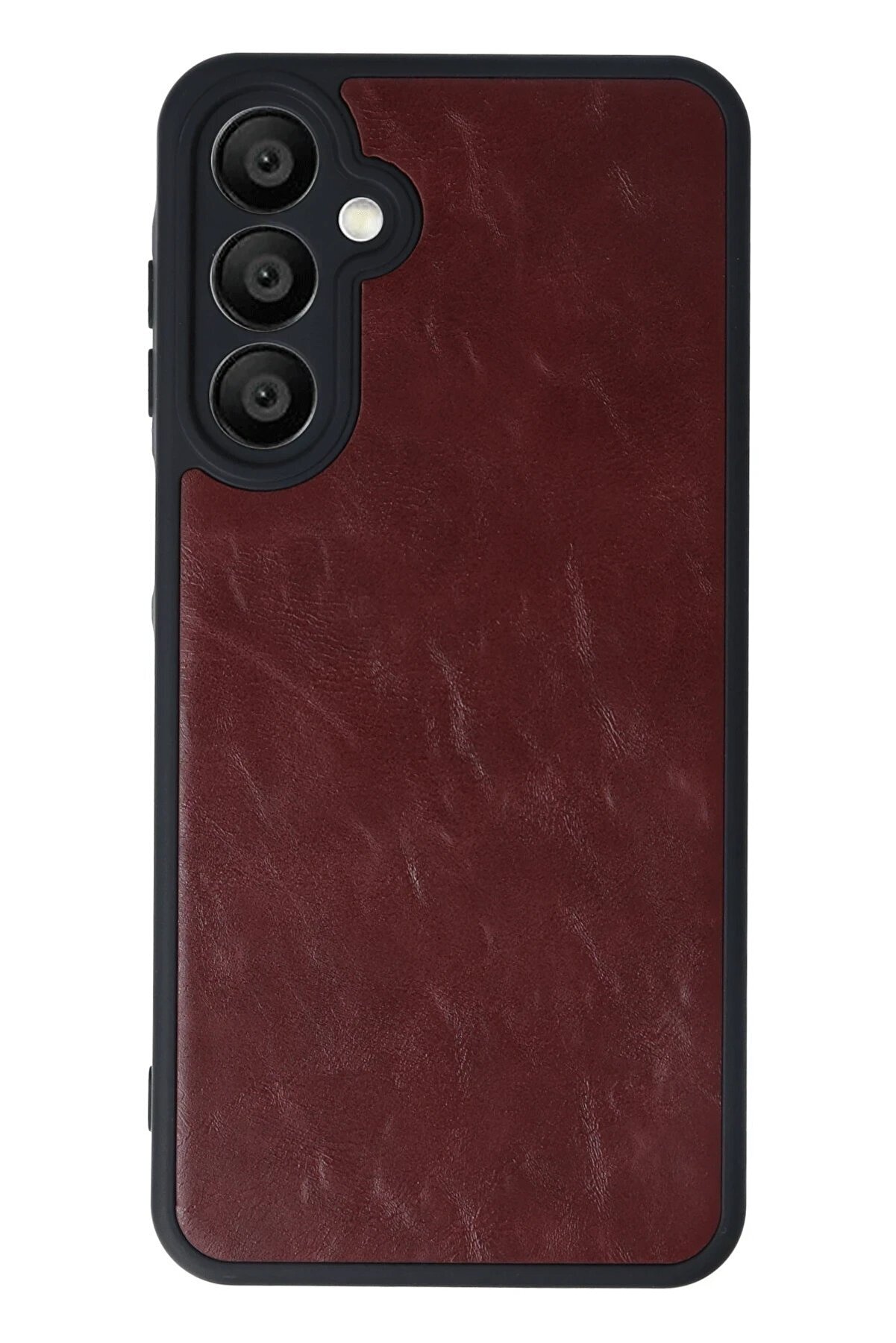 CepteToptan Samsung Galaxy A55 5G Kılıf Aras Deri Kapak - Bordo - DROPX9759-1761