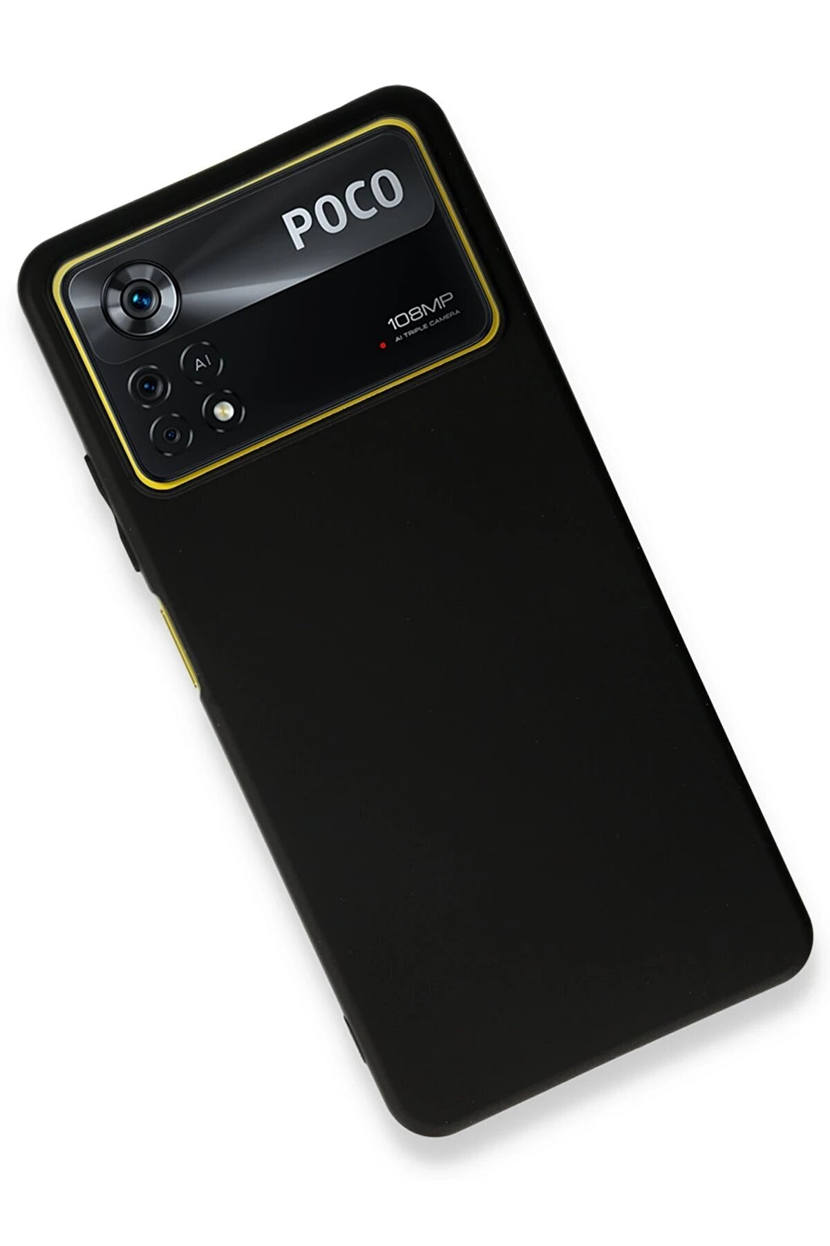 Xi̇aomi̇ Poco X4 Pro 5G Kılıf Fi̇rst Si̇li̇kon - Si̇yah - Dropx8056-2740