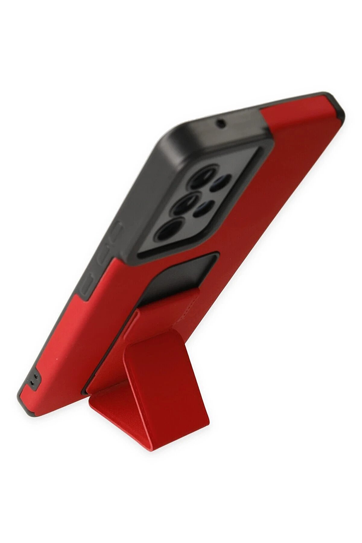 Samsung Galaxy A53 5G Kılıf Mega Standlı Si̇li̇kon - Kırmızı - Dropx3888-5907