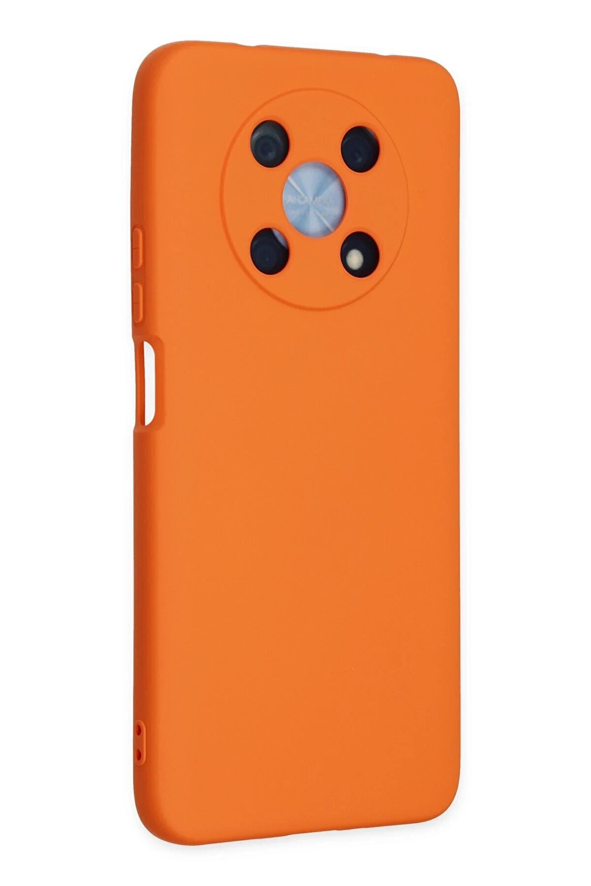 Huawei̇ Nova Y90 Kılıf Nano İçi̇ Kadi̇fe Si̇li̇kon - Turuncu - Dropx4414-4009