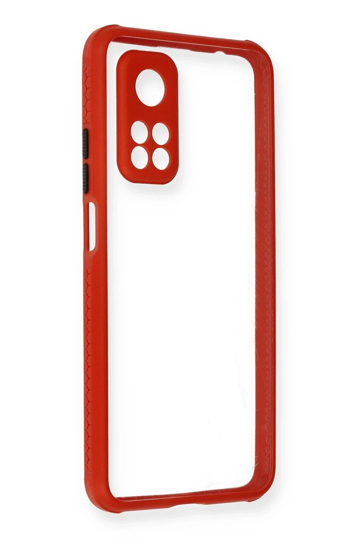 CepteToptan Xiaomi Mi 10T Pro Kılıf Miami Şeffaf Silikon - Kırmızı - DROPX3141-7409