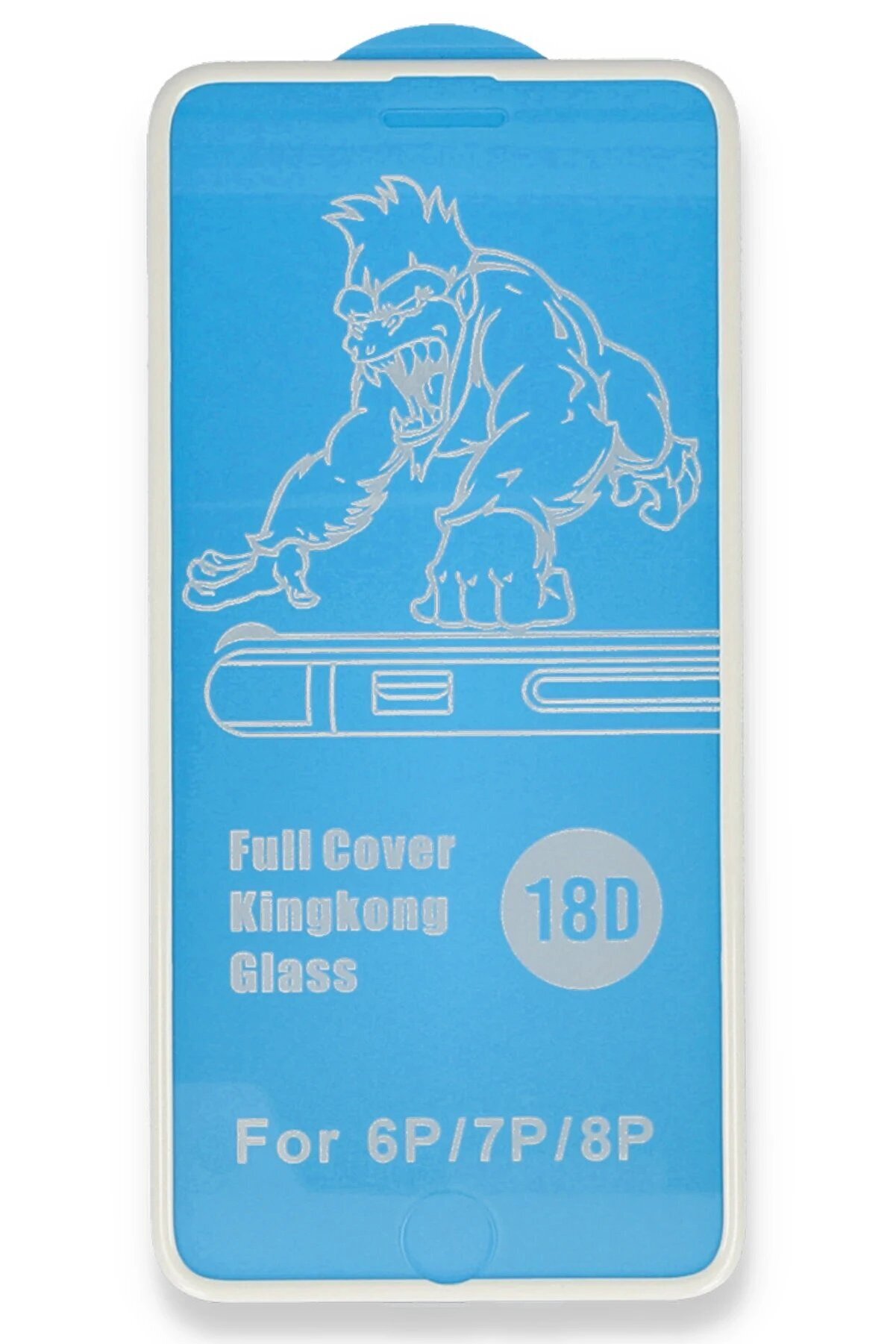 İphone 6 18D Cam Ekran Koruyucu - Beyaz - Dropx7923-3735