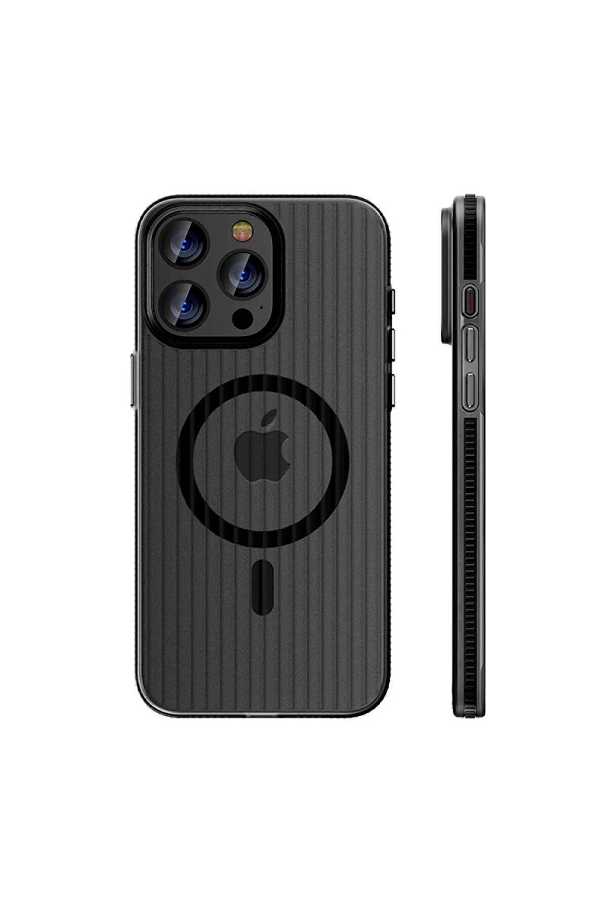 CepteToptan iPhone 16 Pro Max Line Magsafe Kapak - Siyah - NEO2795-9795