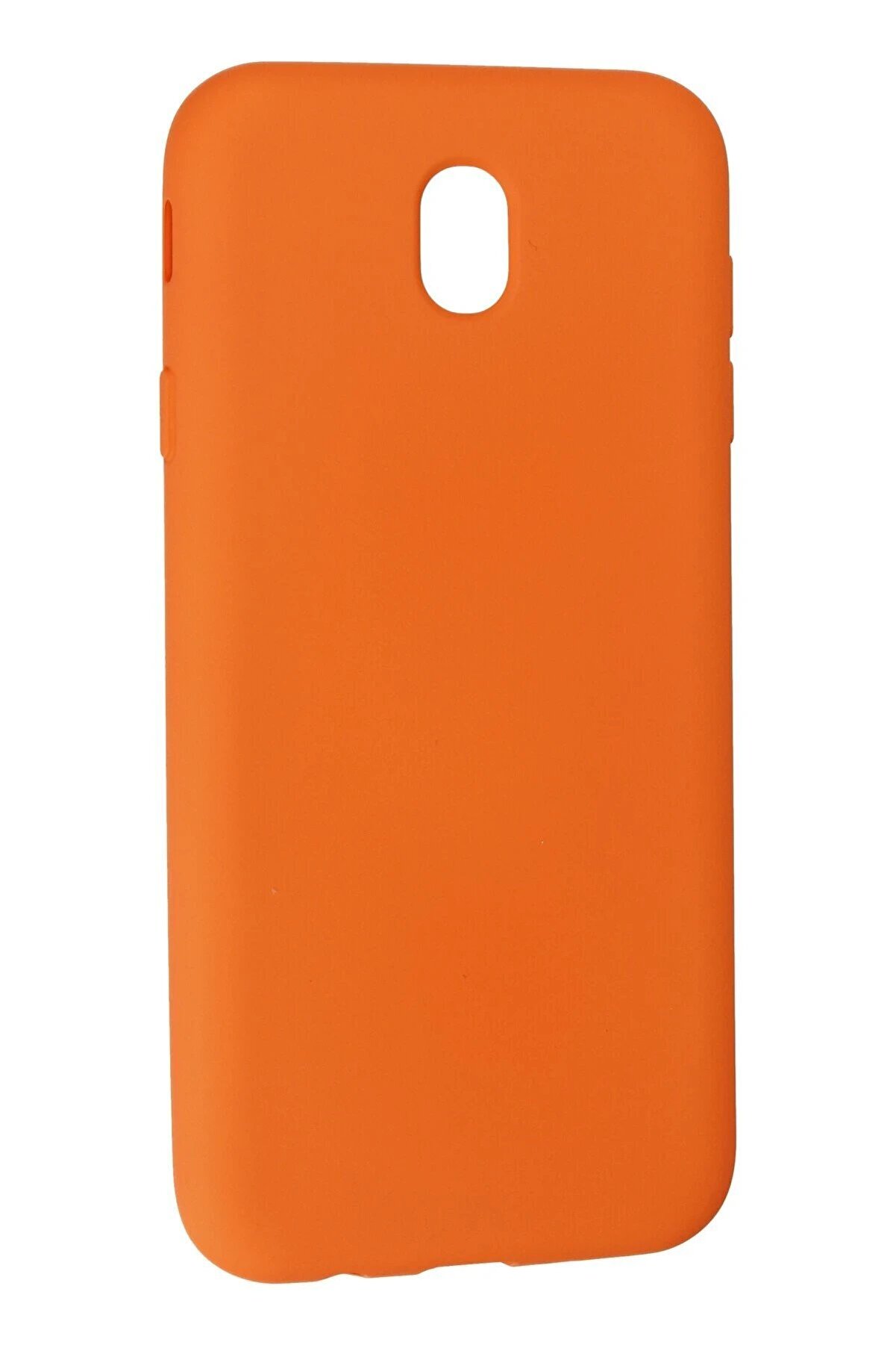 Samsung Galaxy J7 Pro / J730 Kılıf Nano İ&ccedil;i̇ Kadi̇fe Si̇li̇kon - Turuncu - Dropx8712-6290