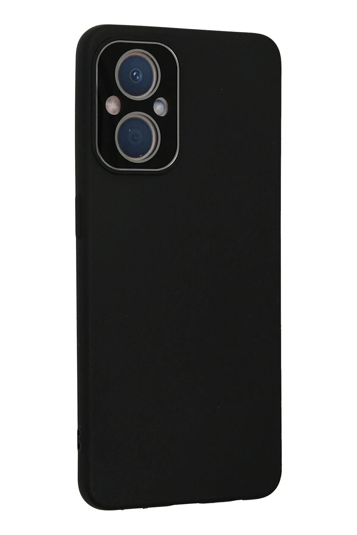 Oppo Reno 7 Li̇te Kılıf Lansman Glass Kapak - Si̇yah - Dropx7678-1129