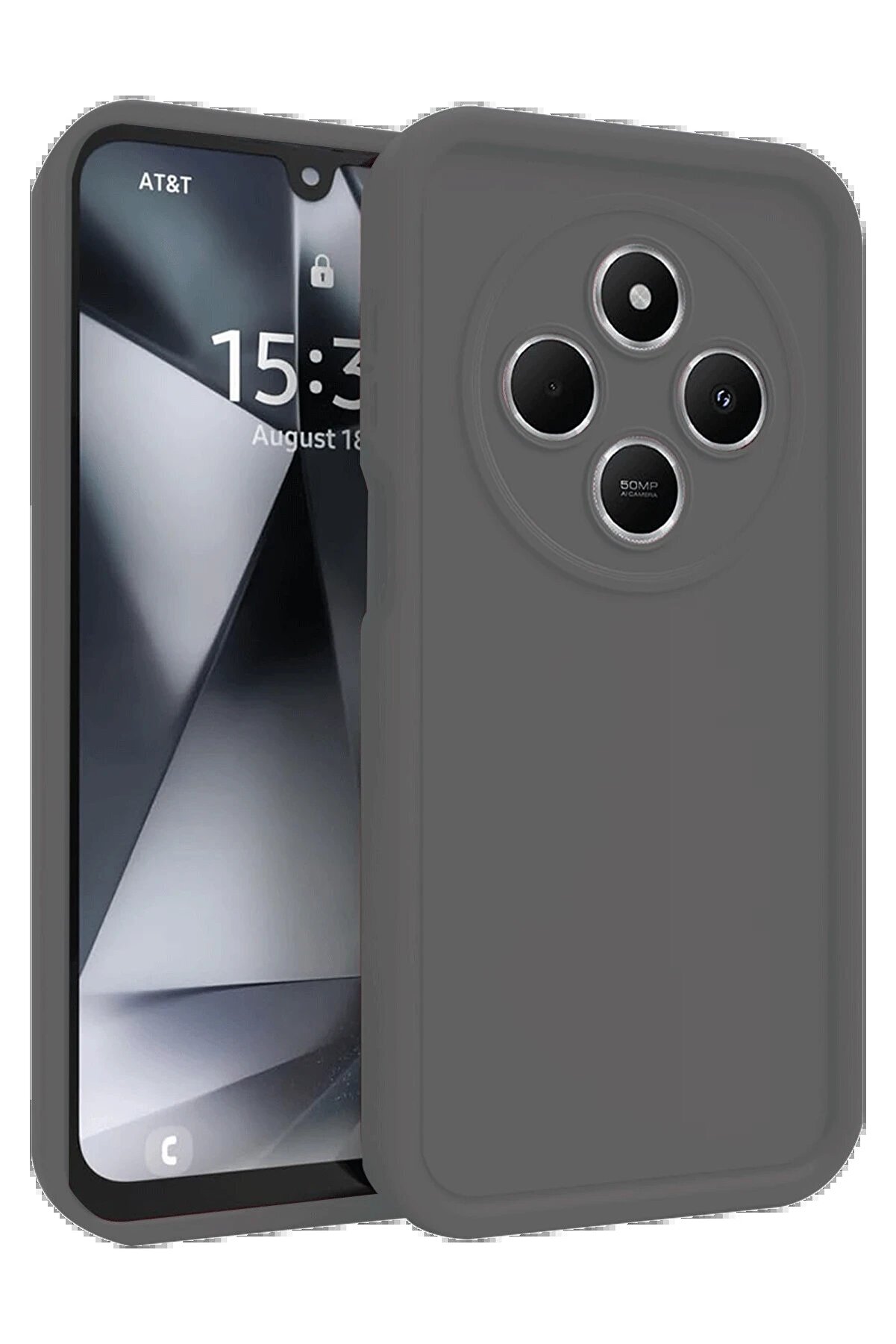 CepteToptan Xiaomi Redmi 14C Kılıf Viera Silikon - Gri - DROPX3960-1783