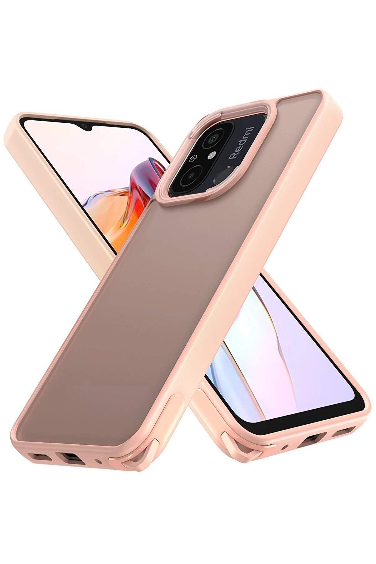 CepteToptan Xiaomi Redmi 12C Kılıf Elegant Kapak - Pudra - DROPX4538-8417