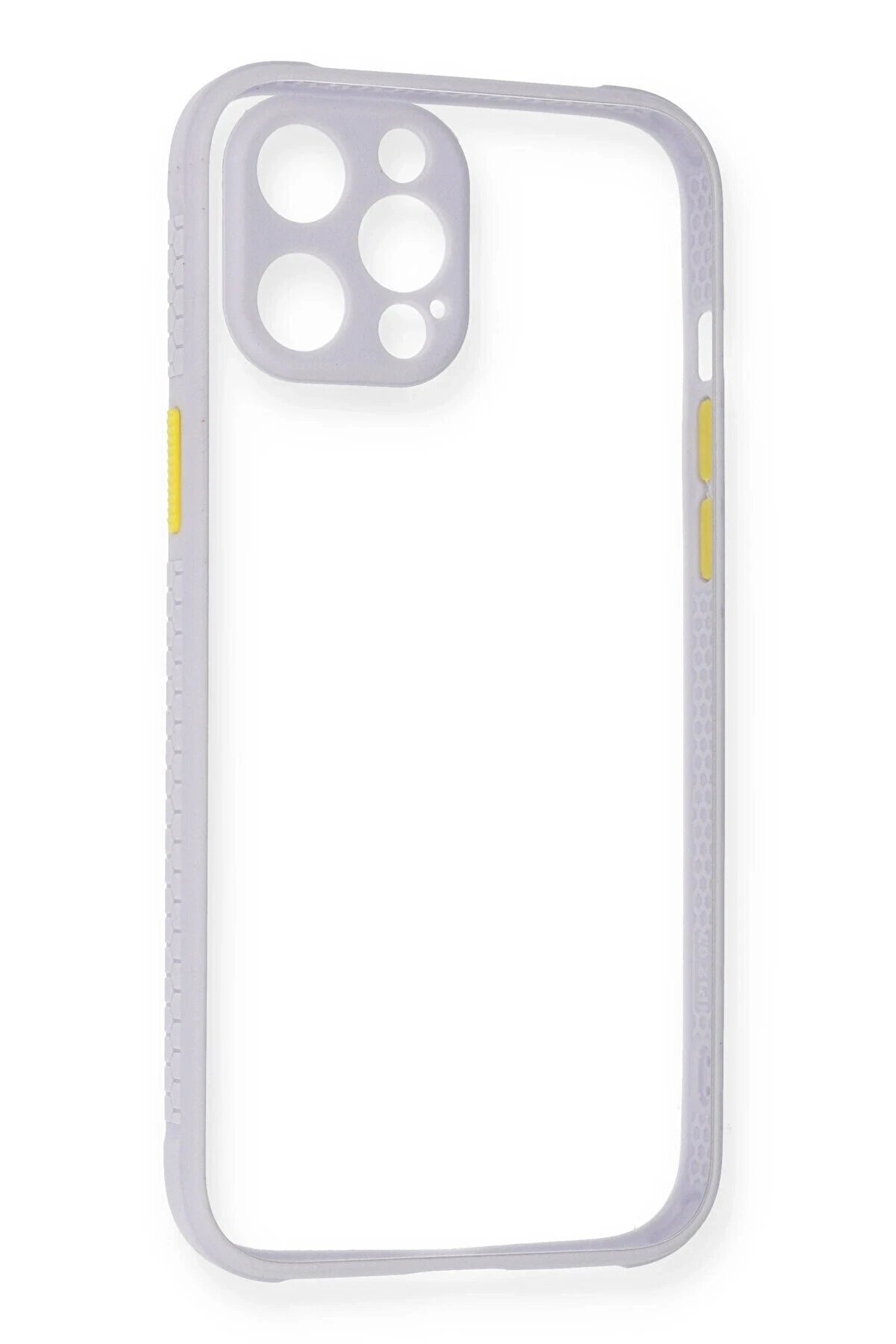 CepteToptan iPhone 12 Pro Kılıf Miami Şeffaf Silikon - Lila - DROPX1237-6922