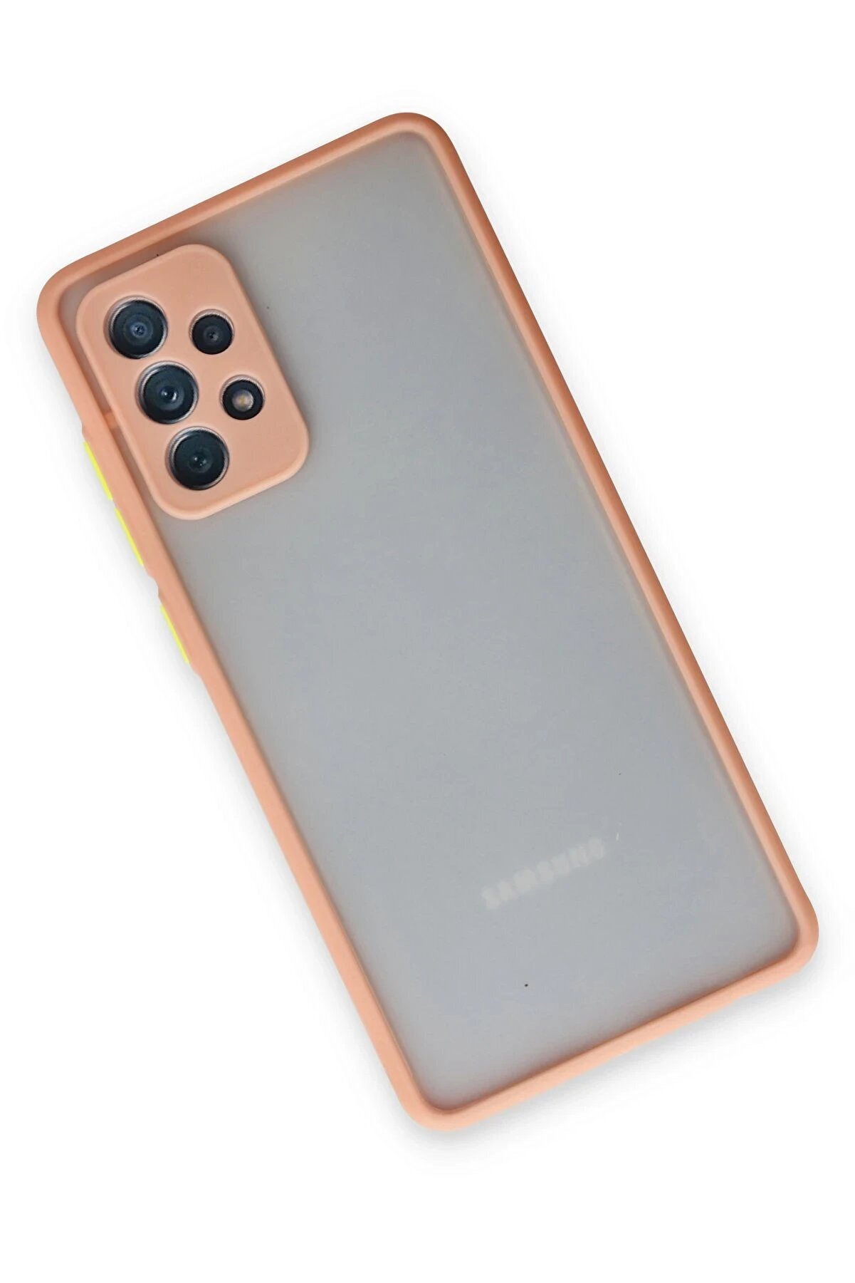 Samsung Galaxy A52 Kılıf Montreal Si̇li̇kon Kapak - Pembe - Dropx5703-4890