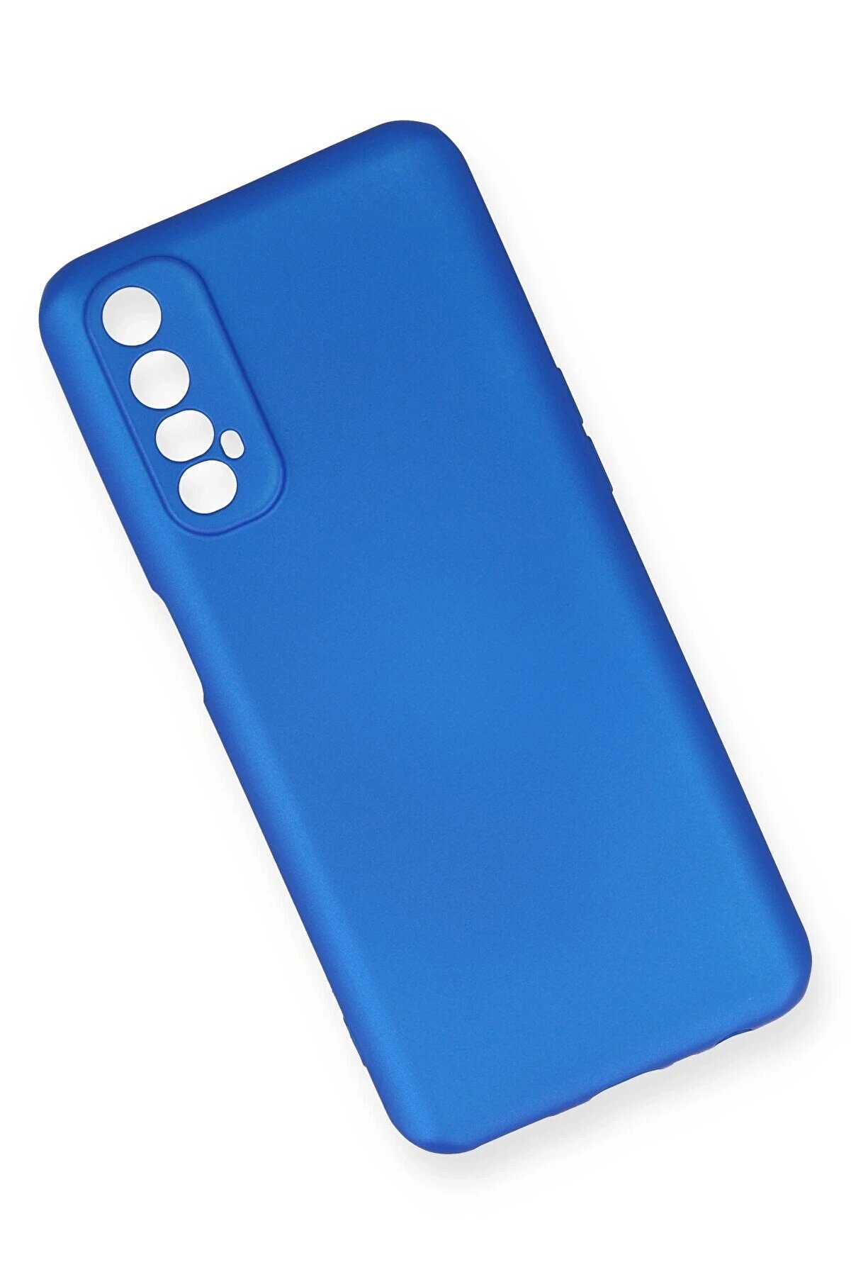 Realme 7 Kılıf Fi̇rst Si̇li̇kon - Mavi̇ - Dropx8807-3567