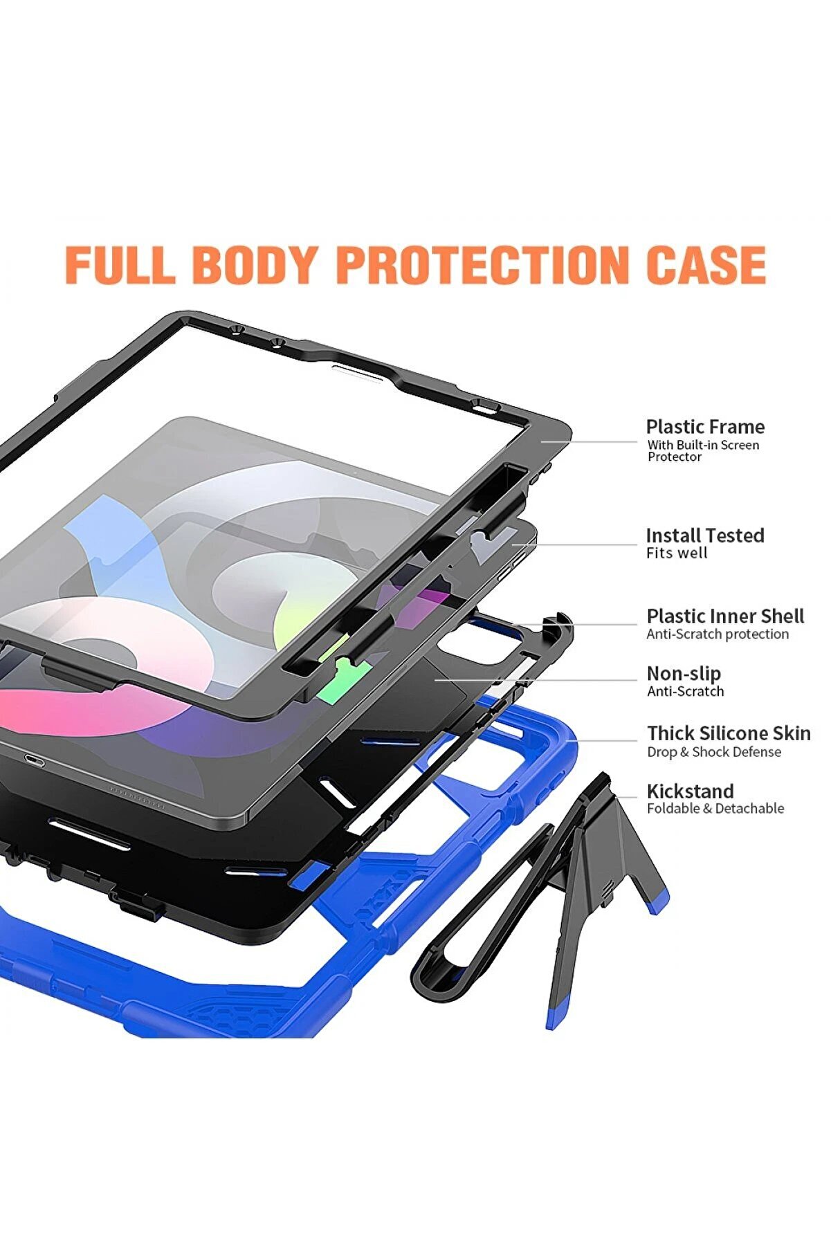 İpad Pro 11 (2020) Kılıf Gri̇ffi̇n Tablet Kapak - Mavi̇ - Dropx7684-2734