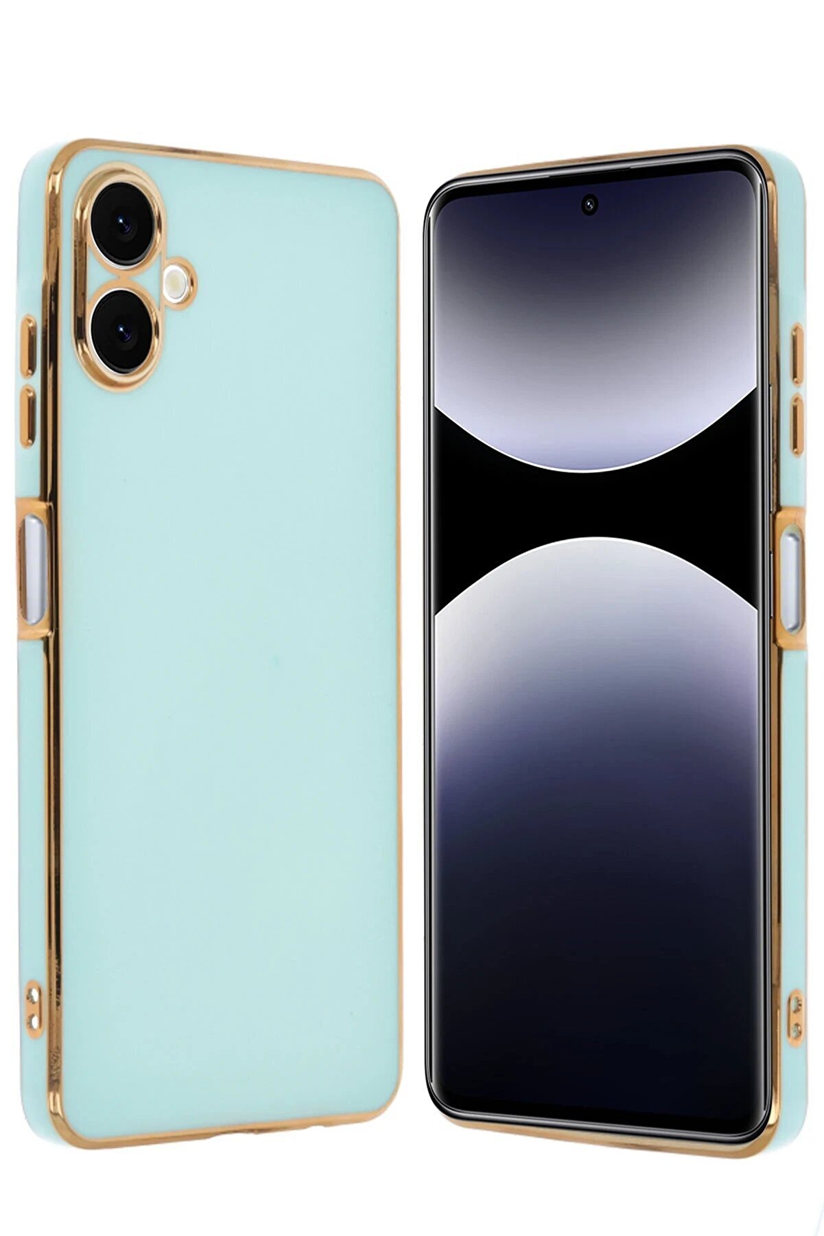 Samsung Galaxy A06 Kılıf Volet Si̇li̇kon - A&ccedil;ık Yeşi̇l - Dropx8345-5106