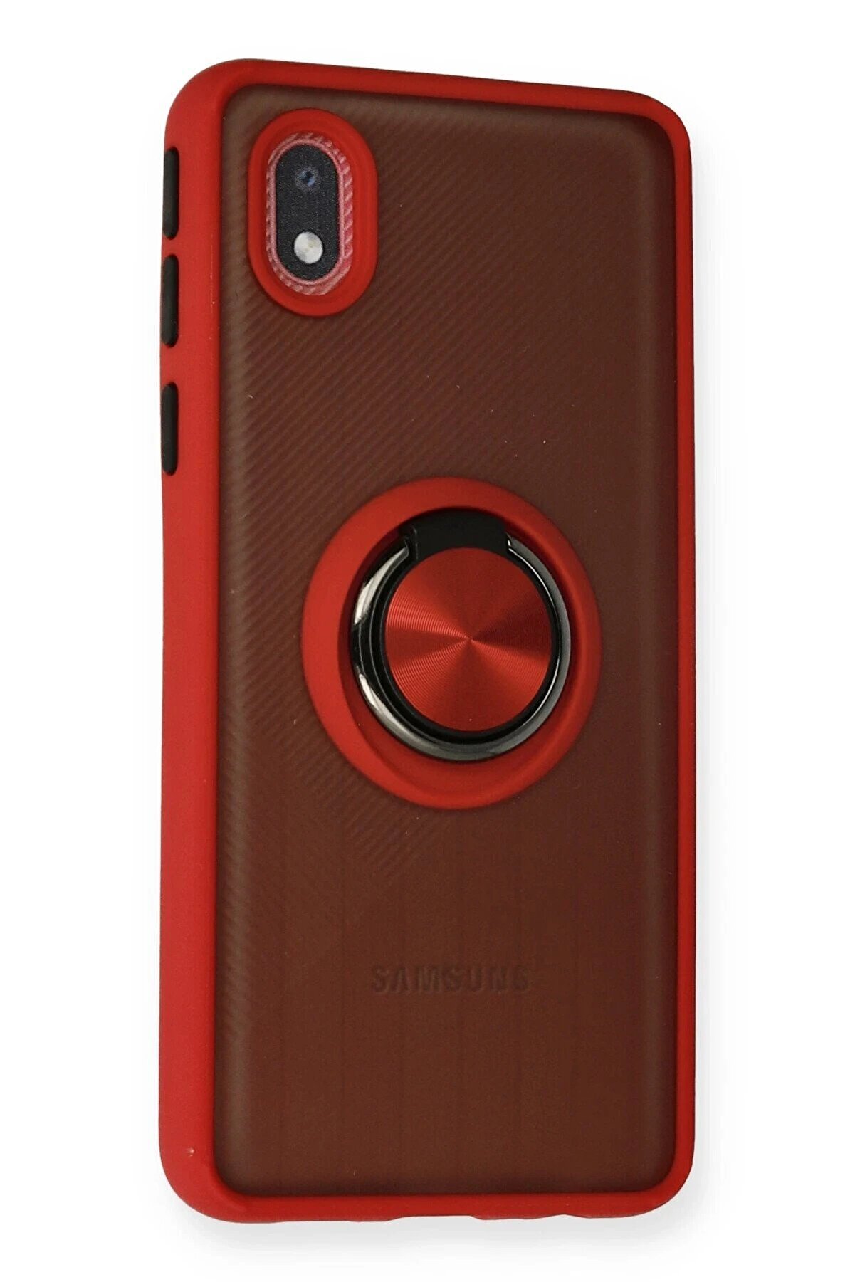 Samsung Galaxy A01 Core Kılıf Montreal Y&uuml;z&uuml;kl&uuml; Si̇li̇kon Kapak - Kırmızı - Dropx9091-5133