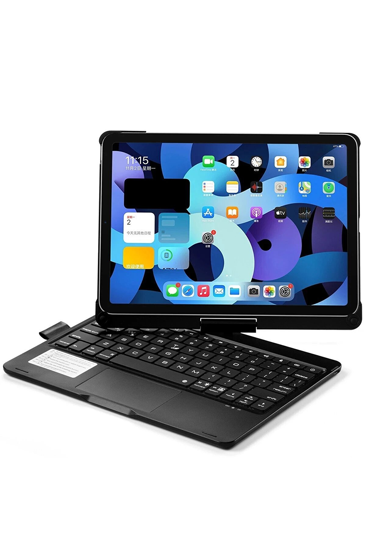 İpad Pro 11 (2021) Kılıf Magi̇c Dönen Klavyeli̇ Tablet Kılıf - Si̇yah - Ogz8088-3102
