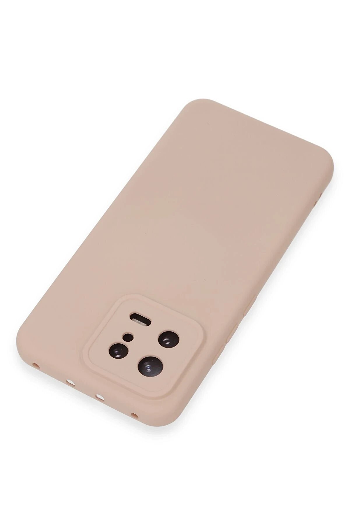 Xi̇aomi̇ Mi̇ 13 Kılıf Nano İçi̇ Kadi̇fe Si̇li̇kon - Pudra - Dropx6772-3014