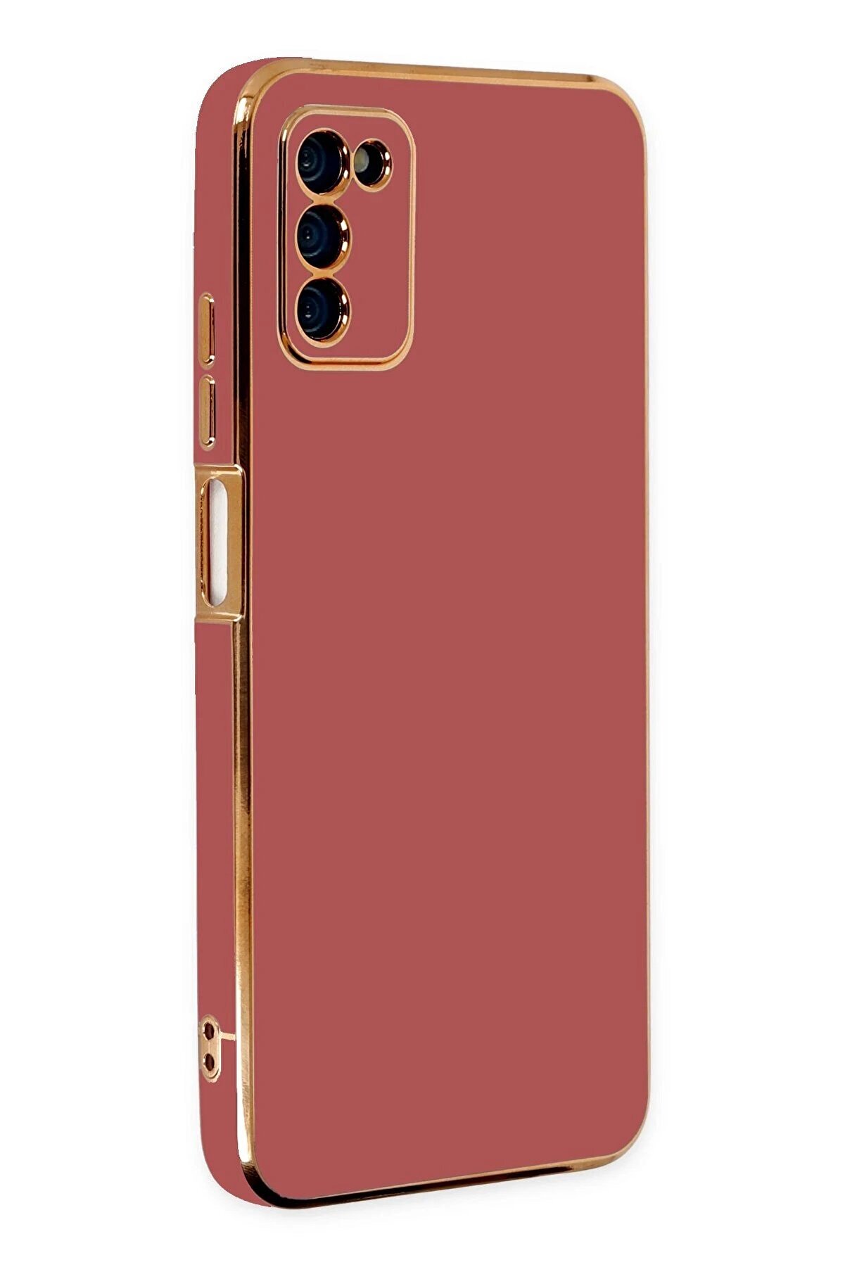 CepteToptan Samsung Galaxy A03S Kılıf Volet Silikon - Kırmızı - DROPX2854-4564