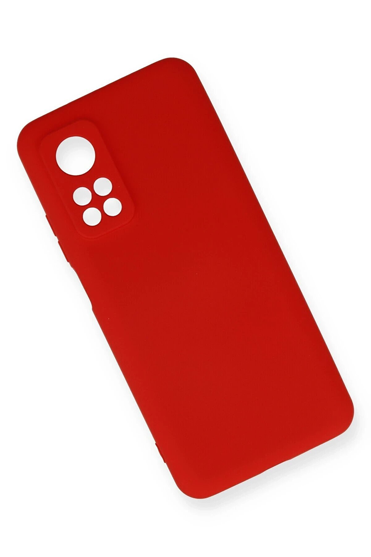 Xi̇aomi̇ Mi̇ 10T Kılıf Nano İçi̇ Kadi̇fe Si̇li̇kon - Kırmızı - Dropx3943-5743