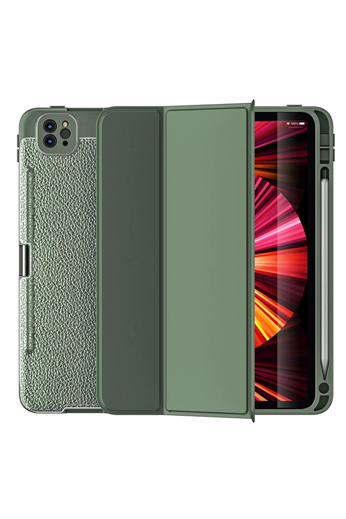 CepteToptan iPad Pro 11 (2020) Kılıf Tablet Focus Silikon - Yeşil - DROPX3042-4735