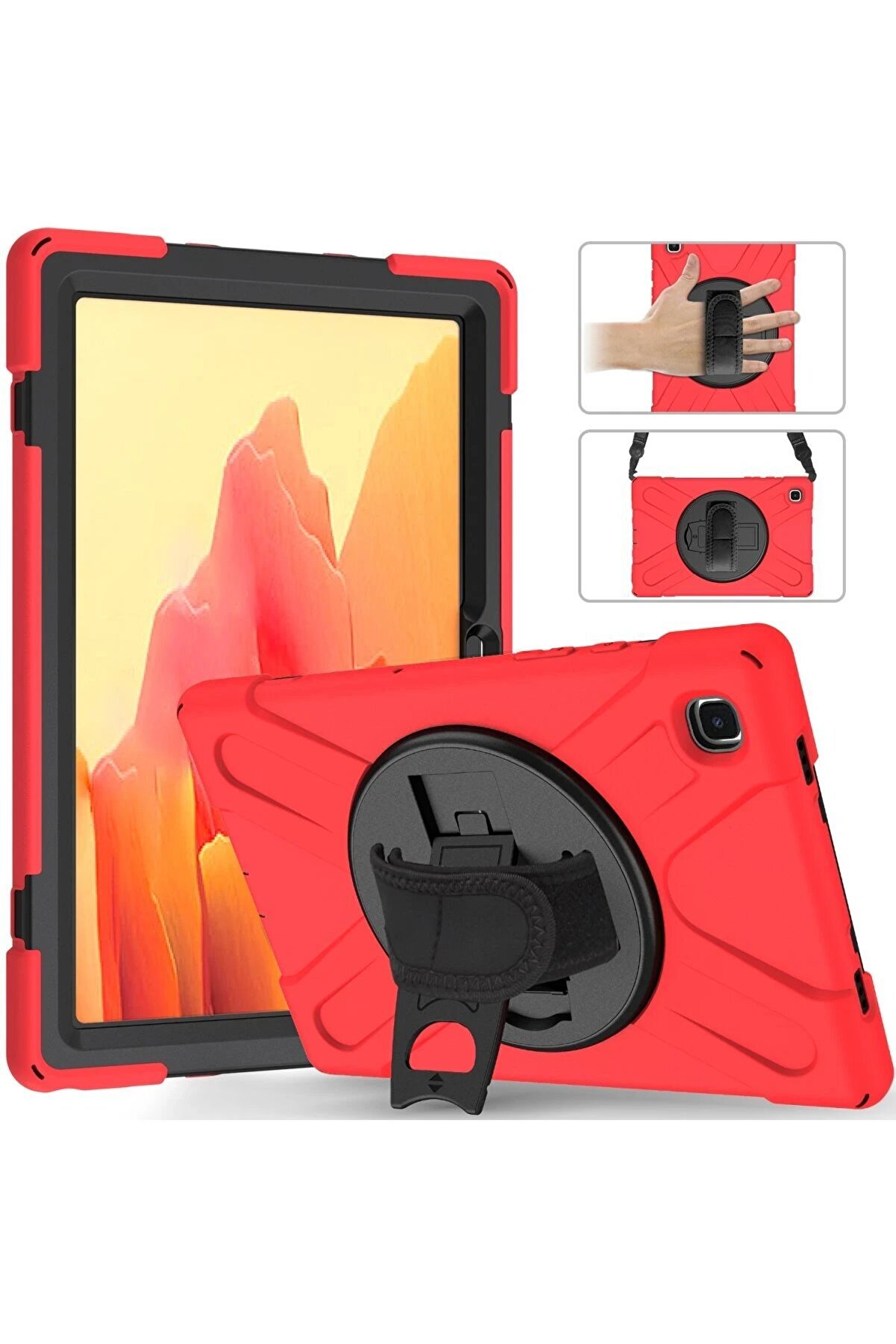 Samsung Galaxy Tab A7 10.4 Kılıf Amazi̇ng Tablet Kapak - Kırmızı - Dropx6340-3055
