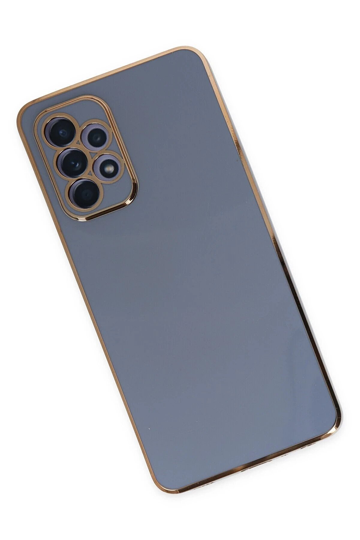 Samsung Galaxy A52 Kılıf Volet Si̇li̇kon - Mavi̇ - Dropx9586-9016