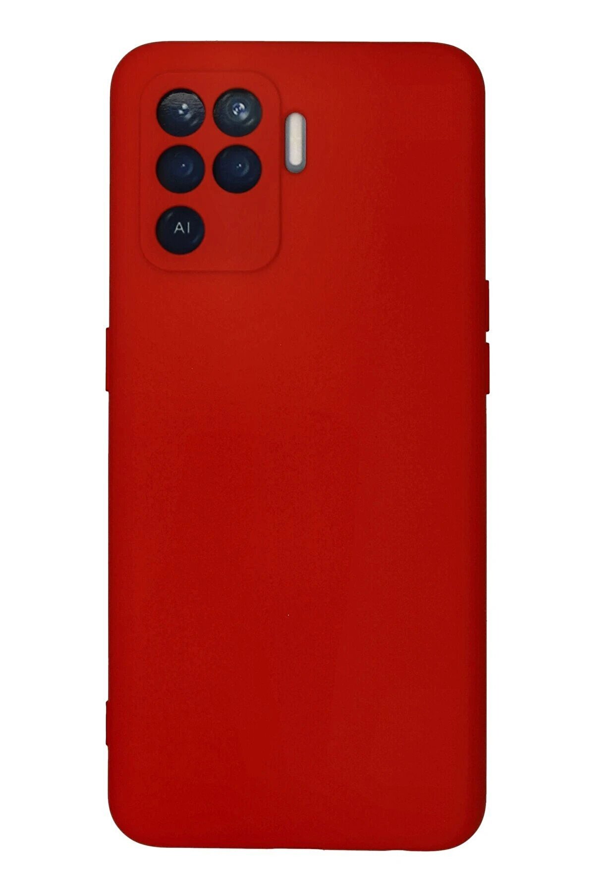 CepteToptan Oppo Reno 5 Lite Kılıf Nano içi Kadife Silikon - Kırmızı - DROPX6609-8325