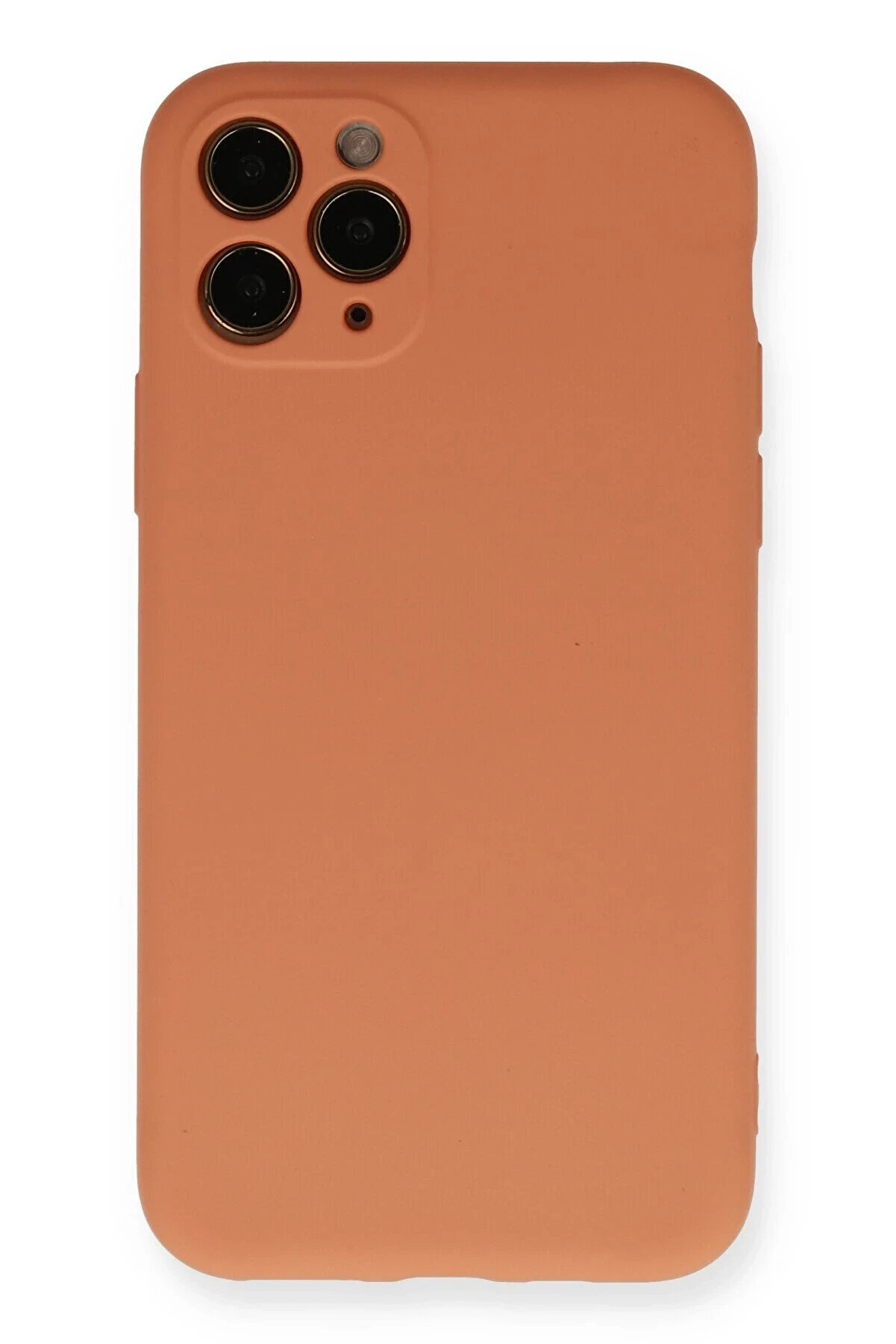 CepteToptan iPhone 11 Pro Kılıf Nano içi Kadife Silikon - Mat Turuncu - DROPX5532-6599