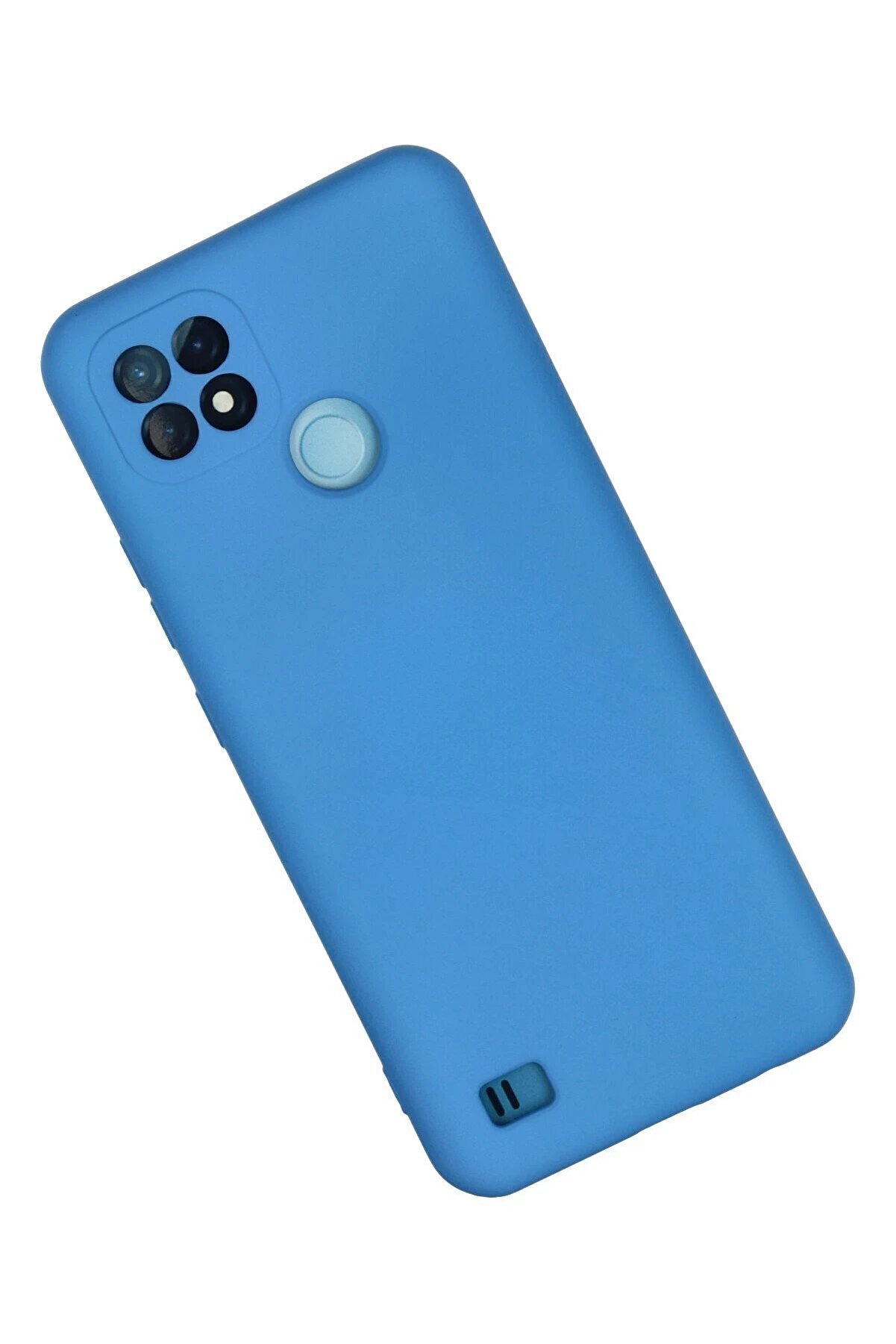 Realme C21 Kılıf Nano İçi̇ Kadi̇fe Si̇li̇kon - Mavi̇ - Dropx1818-1193