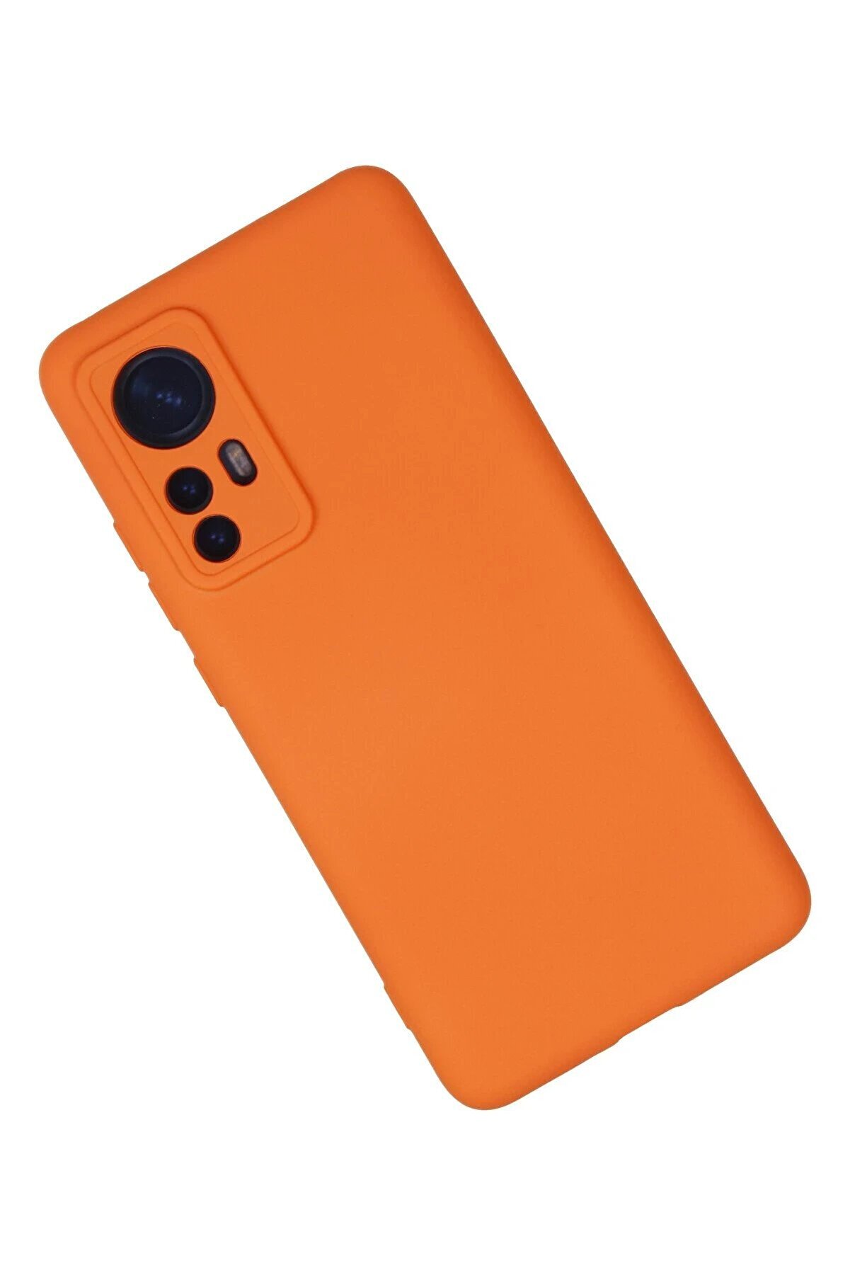 Xi̇aomi̇ Mi̇ 12 Kılıf Nano İçi̇ Kadi̇fe Si̇li̇kon - Turuncu - Dropx3116-4176