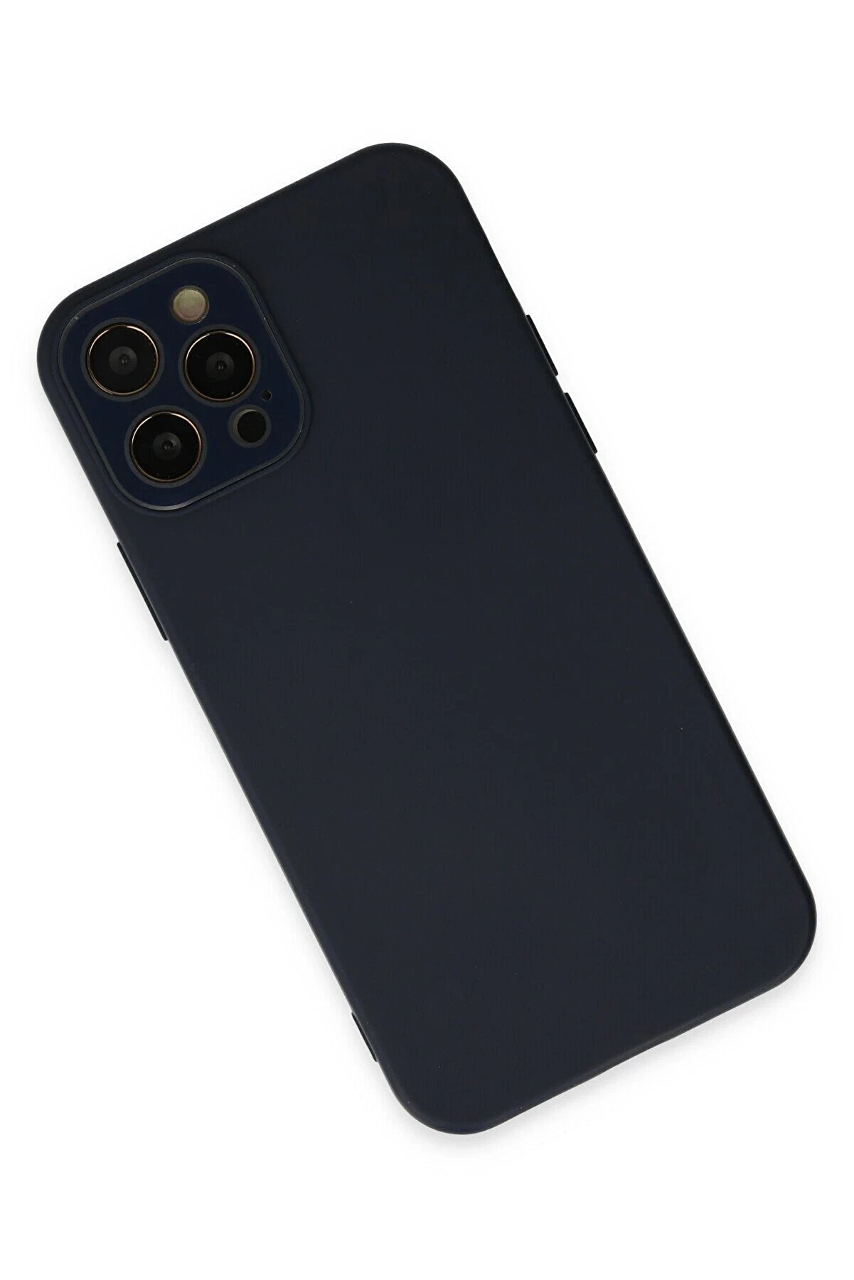 İphone 12 Pro Kılıf Lansman Glass Kapak - Laci̇vert - Dropx1050-8606