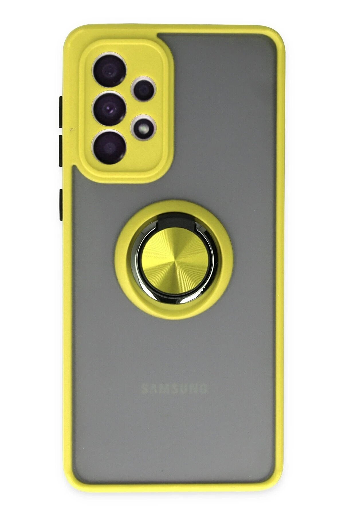 CepteToptan Samsung Galaxy A33 5G Kılıf Montreal Y&uuml;z&uuml;kl&uuml; Silikon Kapak - Sarı - DROPX4038-5604