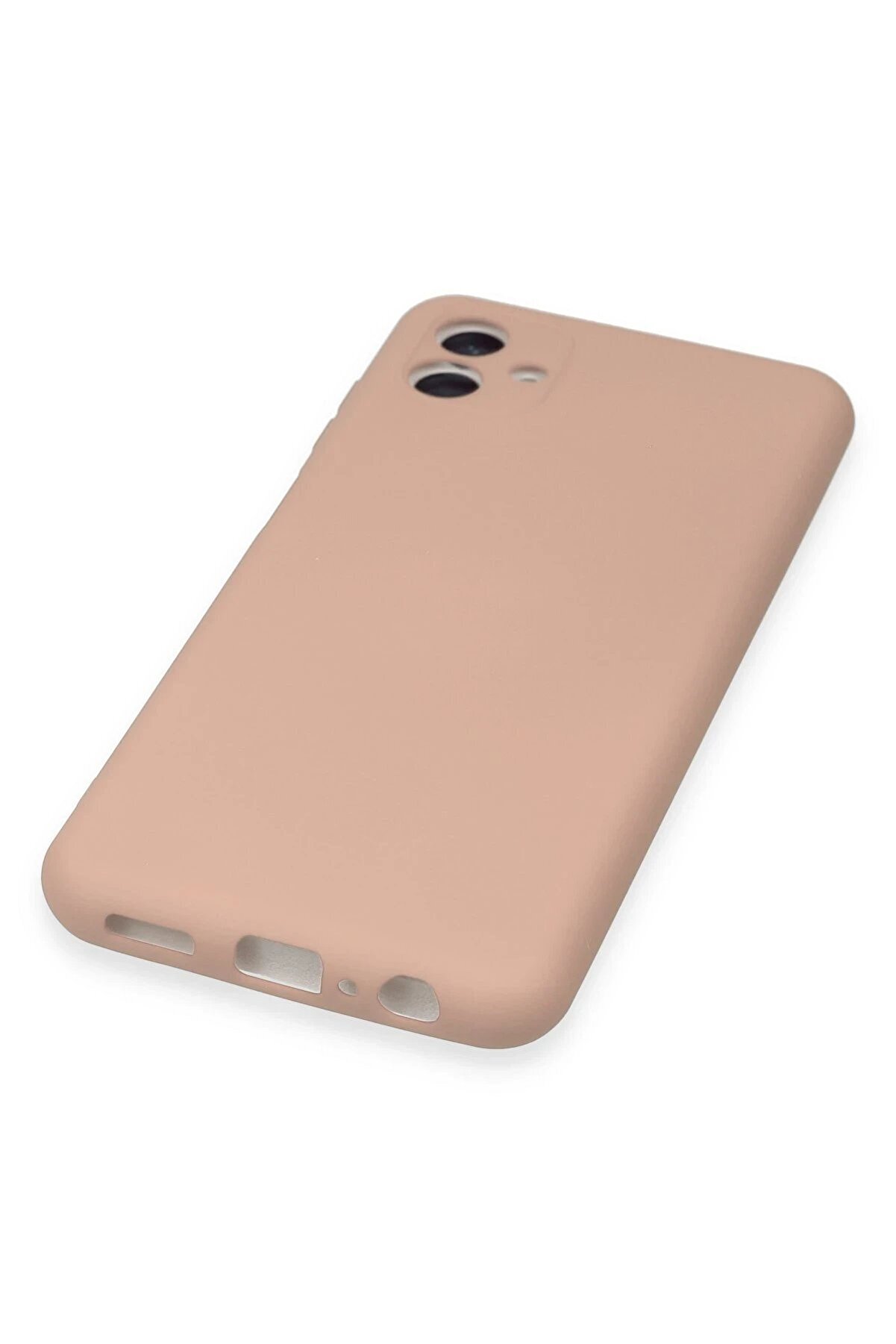 Samsung Galaxy A04E Kılıf Nano İ&ccedil;i̇ Kadi̇fe Si̇li̇kon - Pudra - Dropx3545-3131