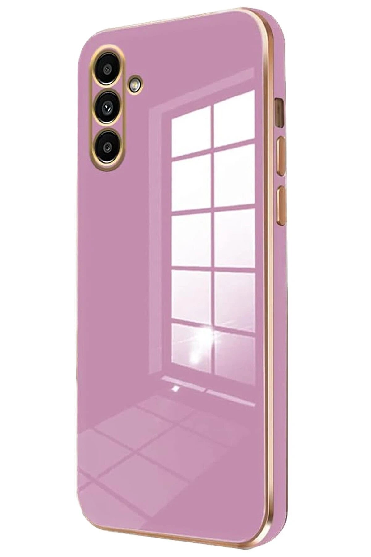 CepteToptan Samsung Galaxy A55 5G Kılıf Volet Silikon - Mor - DROPX8925-7899