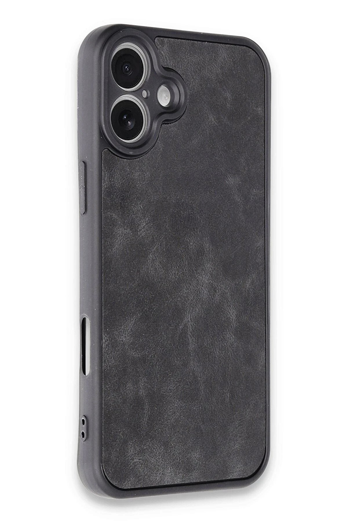 İphone 16 Plus Kılıf Aras Deri̇ Kapak - Si̇yah - Dropx7175-2205