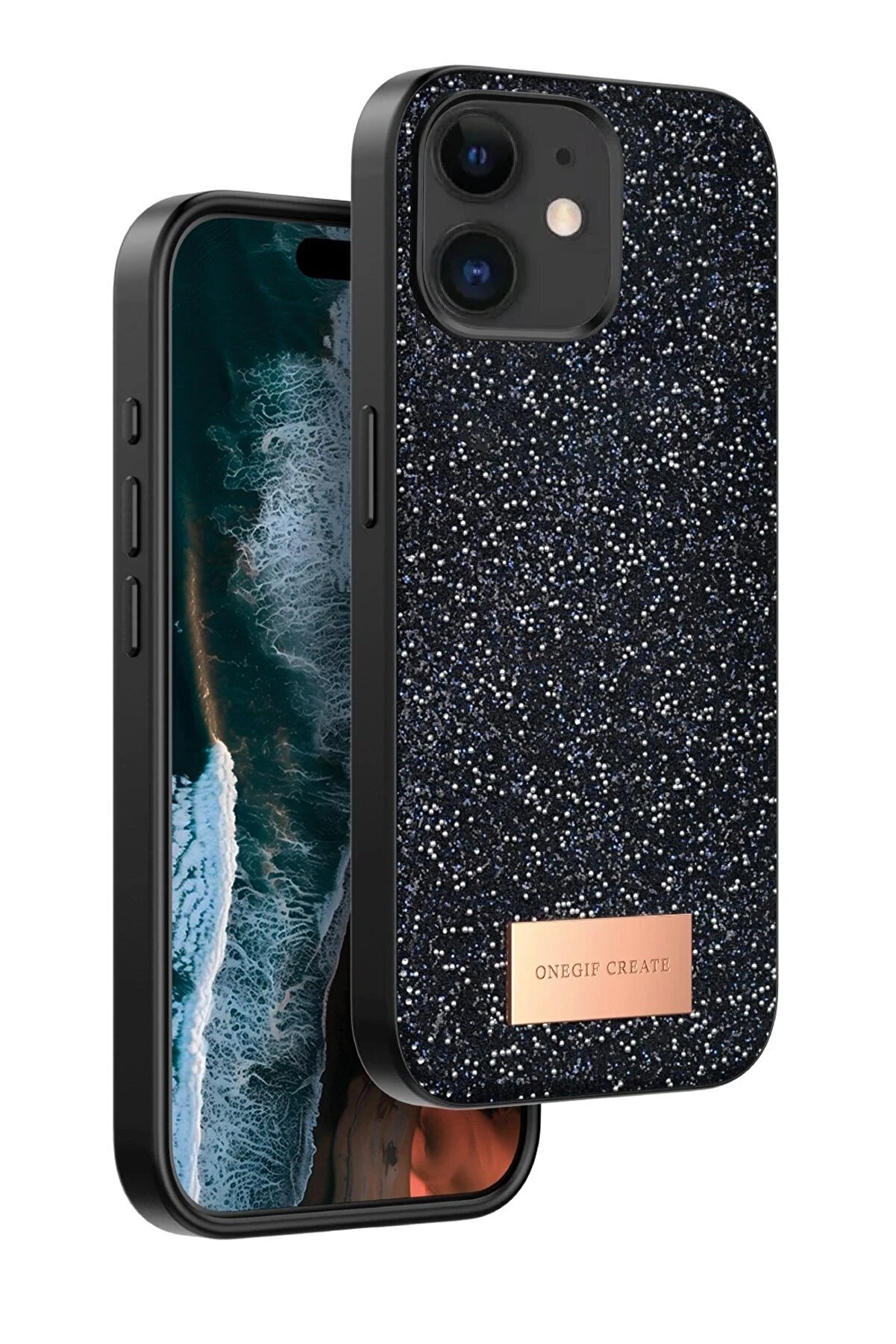 CepteToptan iPhone 11 Bright Simli Kapak - Siyah - DROPX8171-1649