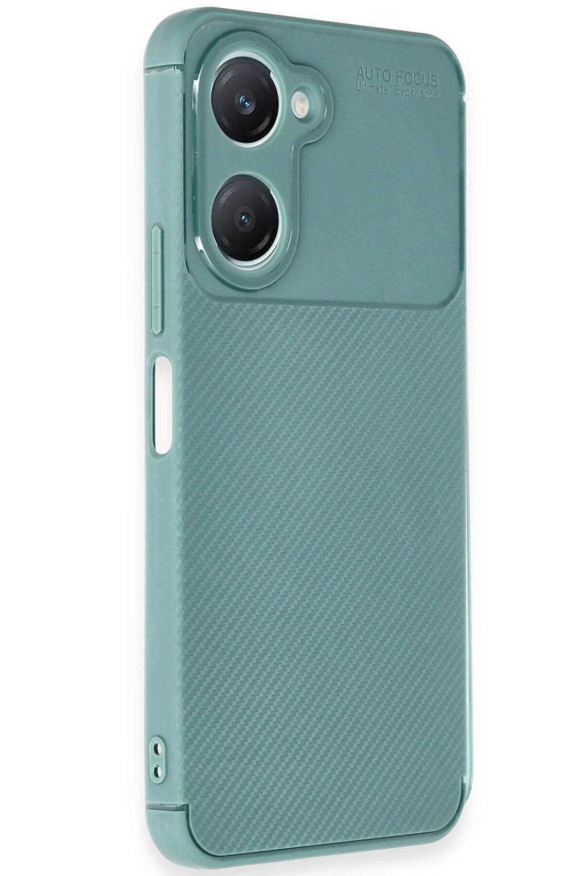 Vi̇vo Y18 Kılıf Auto Focus Karbon Kapak - Koyu Yeşi̇l - Dropx6077-1365