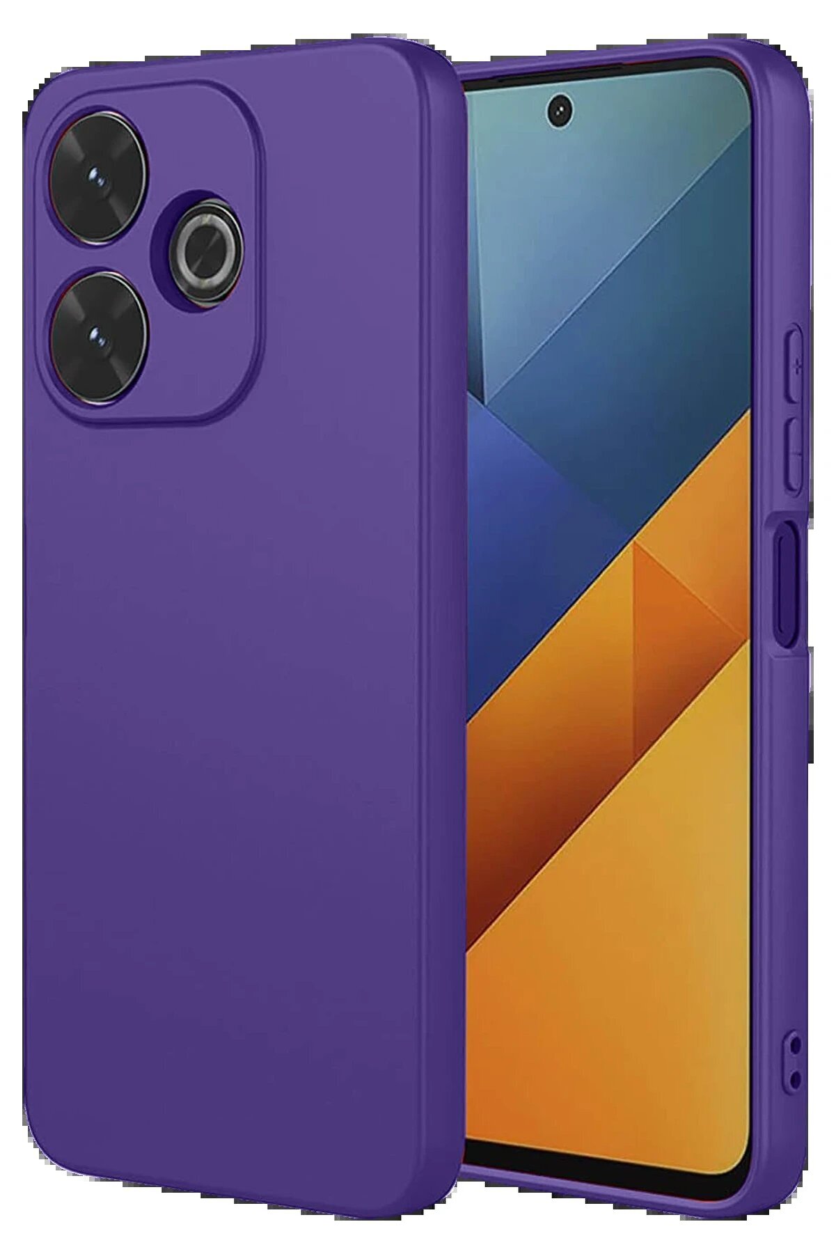 Xi̇aomi̇ Redmi̇ 13 4G Kılıf Nano İçi̇ Kadi̇fe Si̇li̇kon - Mor - Dropx3870-8561