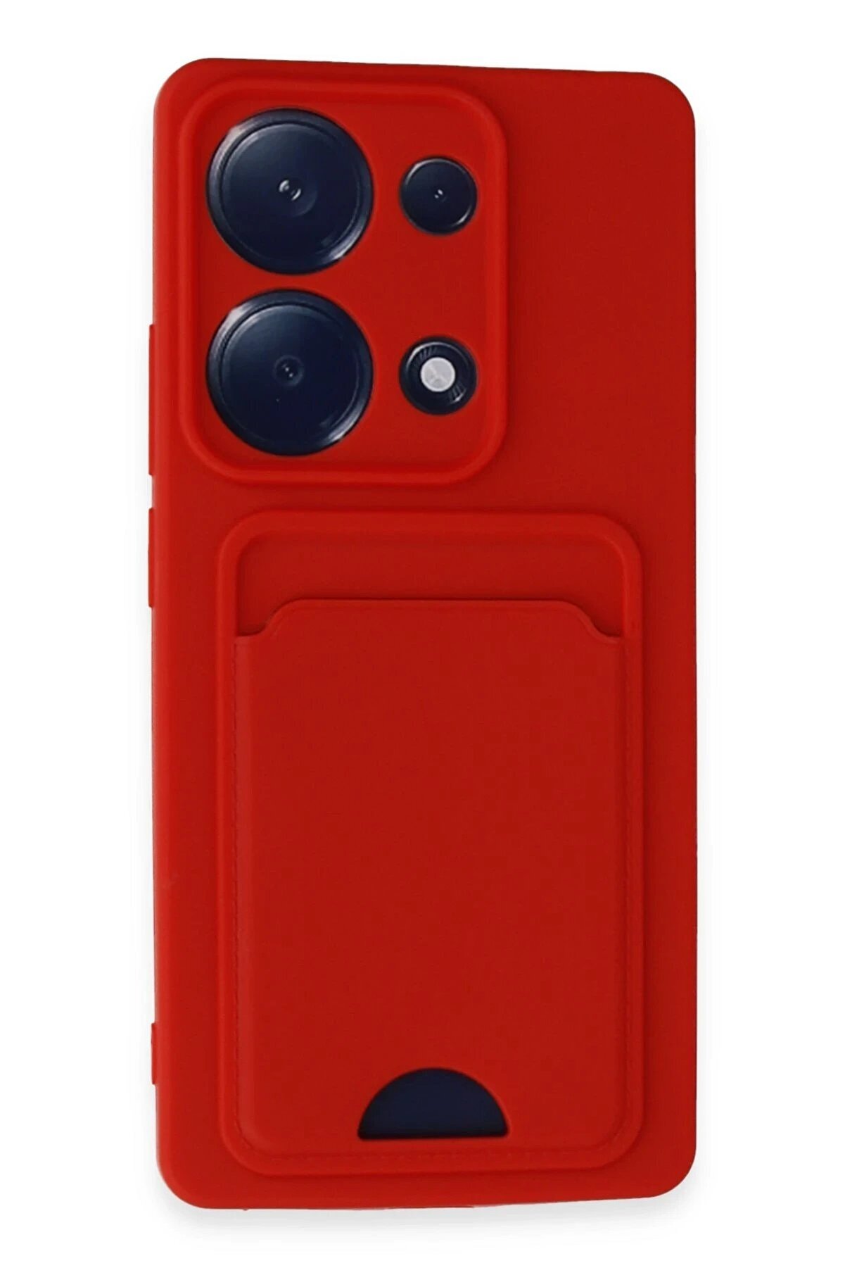 CepteToptan Xiaomi Redmi Note 13 Pro 4G Kılıf Kelvin Kartvizitli Silikon - Kırmızı - DROPX5188-9112