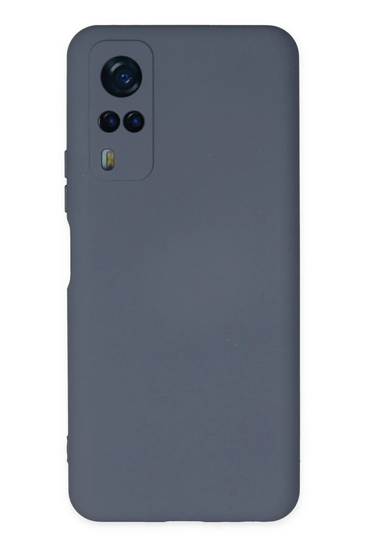 CepteToptan Vivo Y53S Kılıf Nano i&ccedil;i Kadife Silikon - Gri - DROPX6389-9714