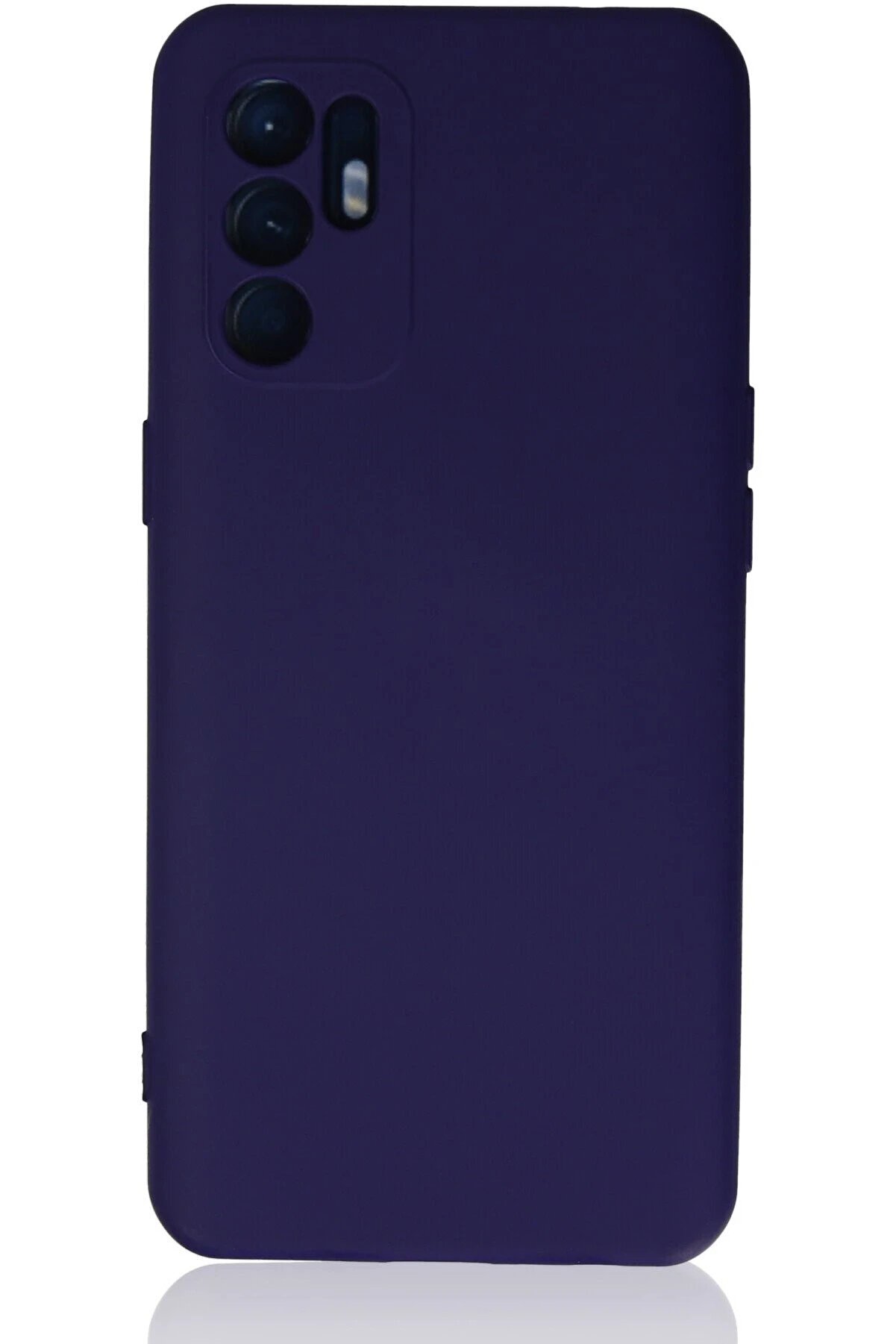 CepteToptan Oppo Reno 6 Kılıf Nano içi Kadife Silikon - Mor - DROPX8115-8178