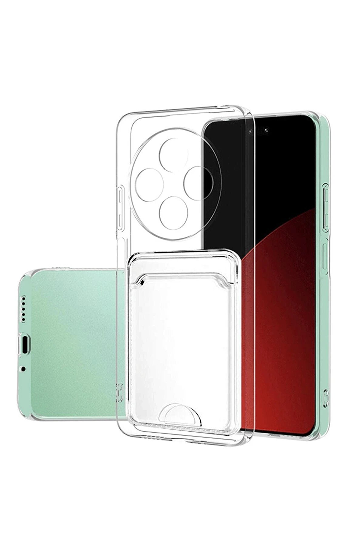 CepteToptan Xiaomi Redmi 14C Kılıf Kart Şeffaf Silikon - Şeffaf - DROPX8233-6359