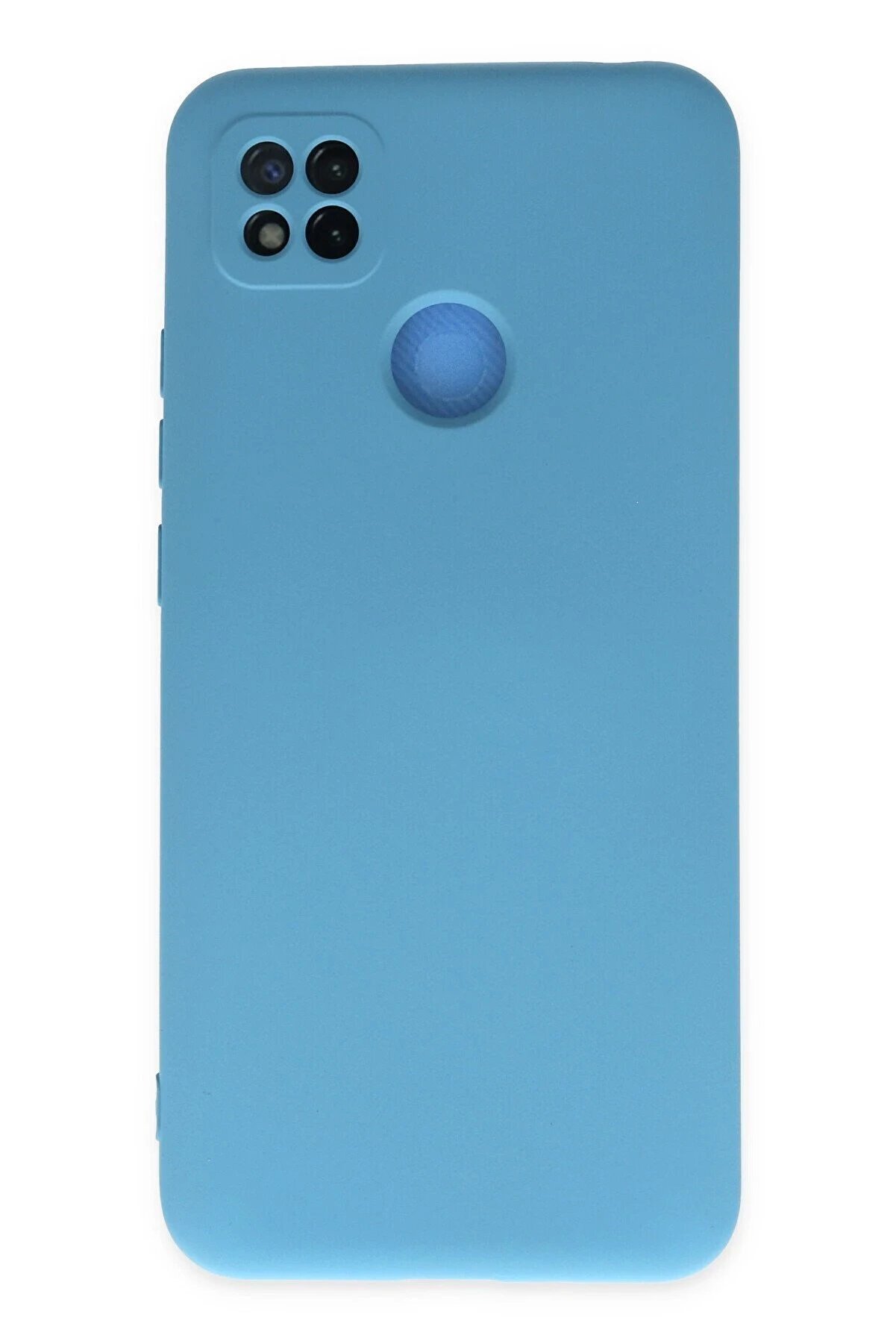 CepteToptan Xiaomi Redmi 9C Kılıf Nano i&ccedil;i Kadife Silikon - Mavi - DROPX9021-8446